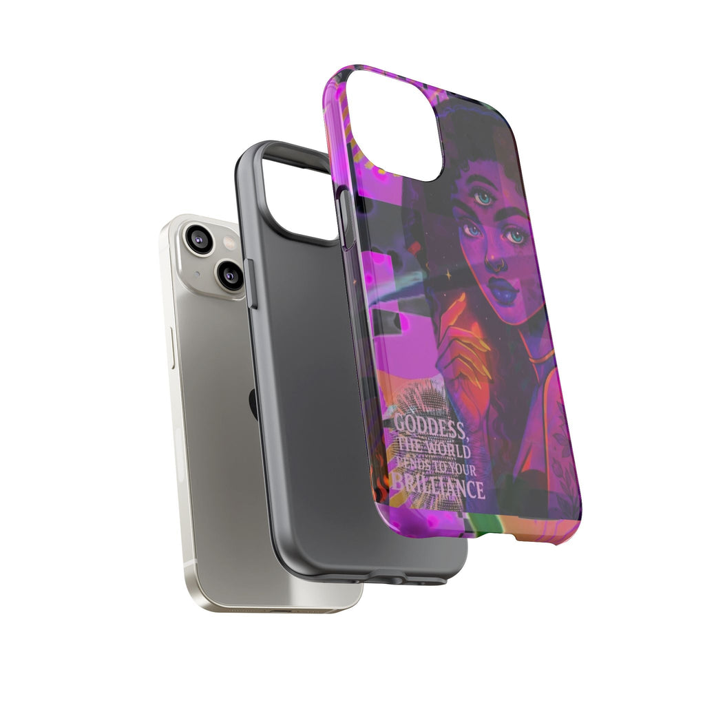 Third-Eye Goddess Phone Case — Neon Psychic Art iPhone Cover