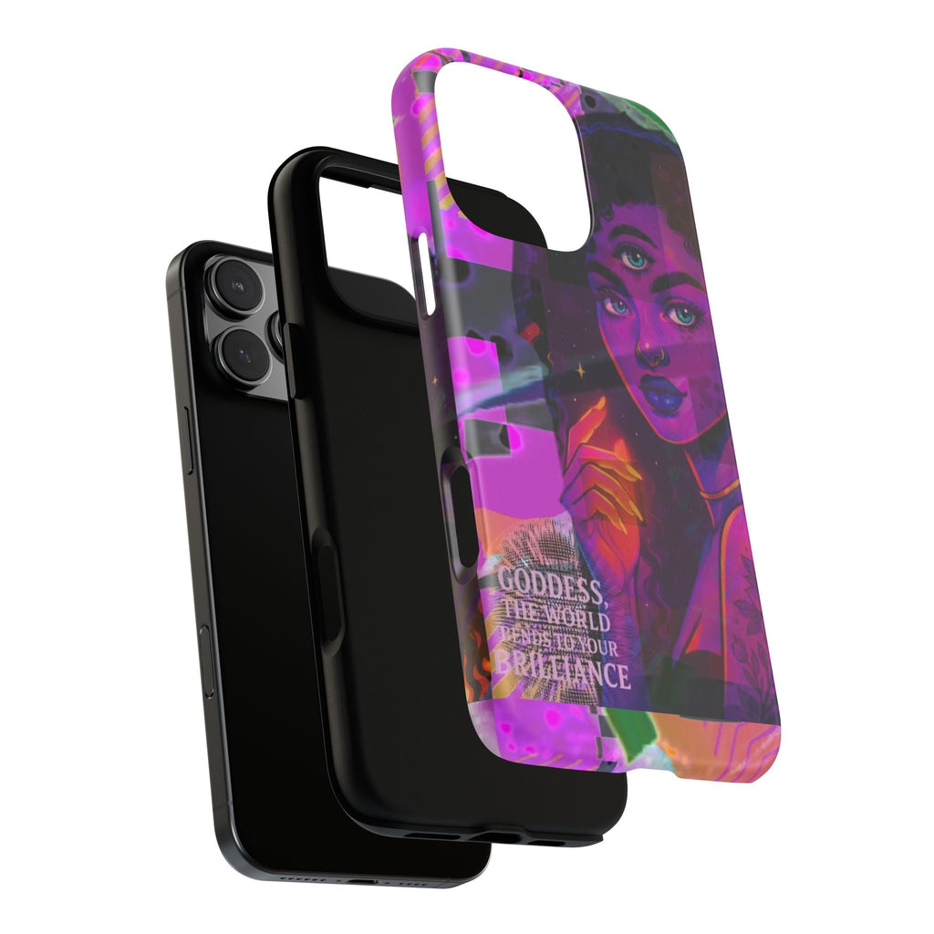 Third-Eye Goddess Phone Case — Neon Psychic Art iPhone Cover