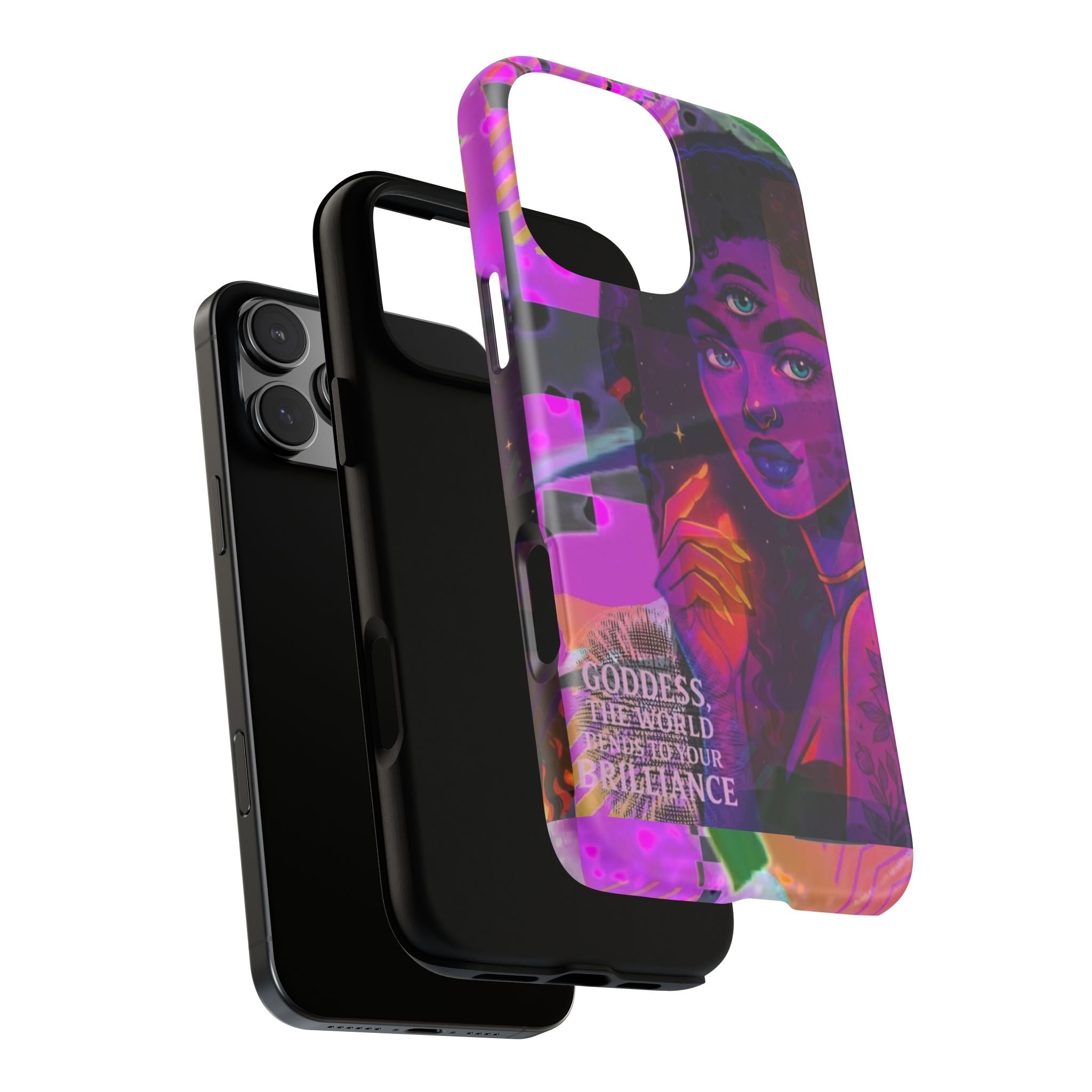 Third-Eye Goddess Phone Case — Neon Psychic Art iPhone Cover