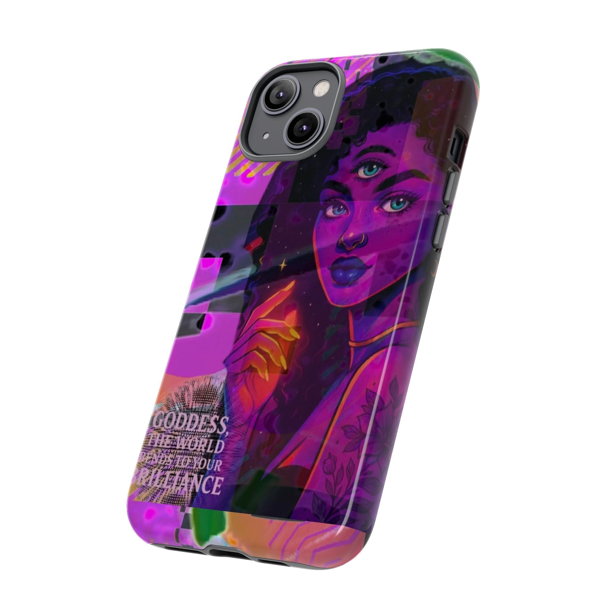 Third-Eye Goddess Phone Case — Neon Psychic Art iPhone Cover