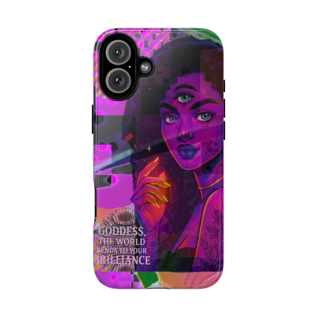 Third-Eye Goddess Phone Case — Neon Psychic Art iPhone Cover