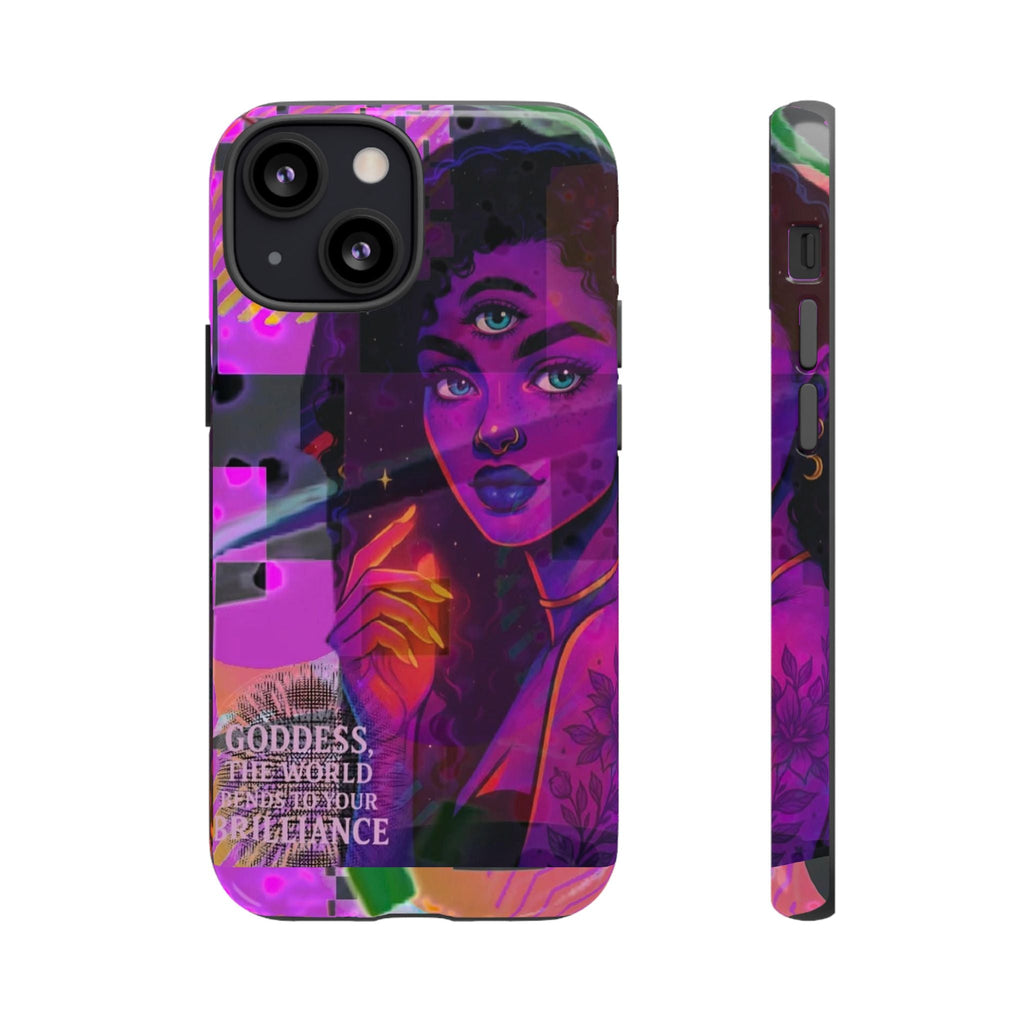 Third-Eye Goddess Phone Case — Neon Psychic Art iPhone Cover