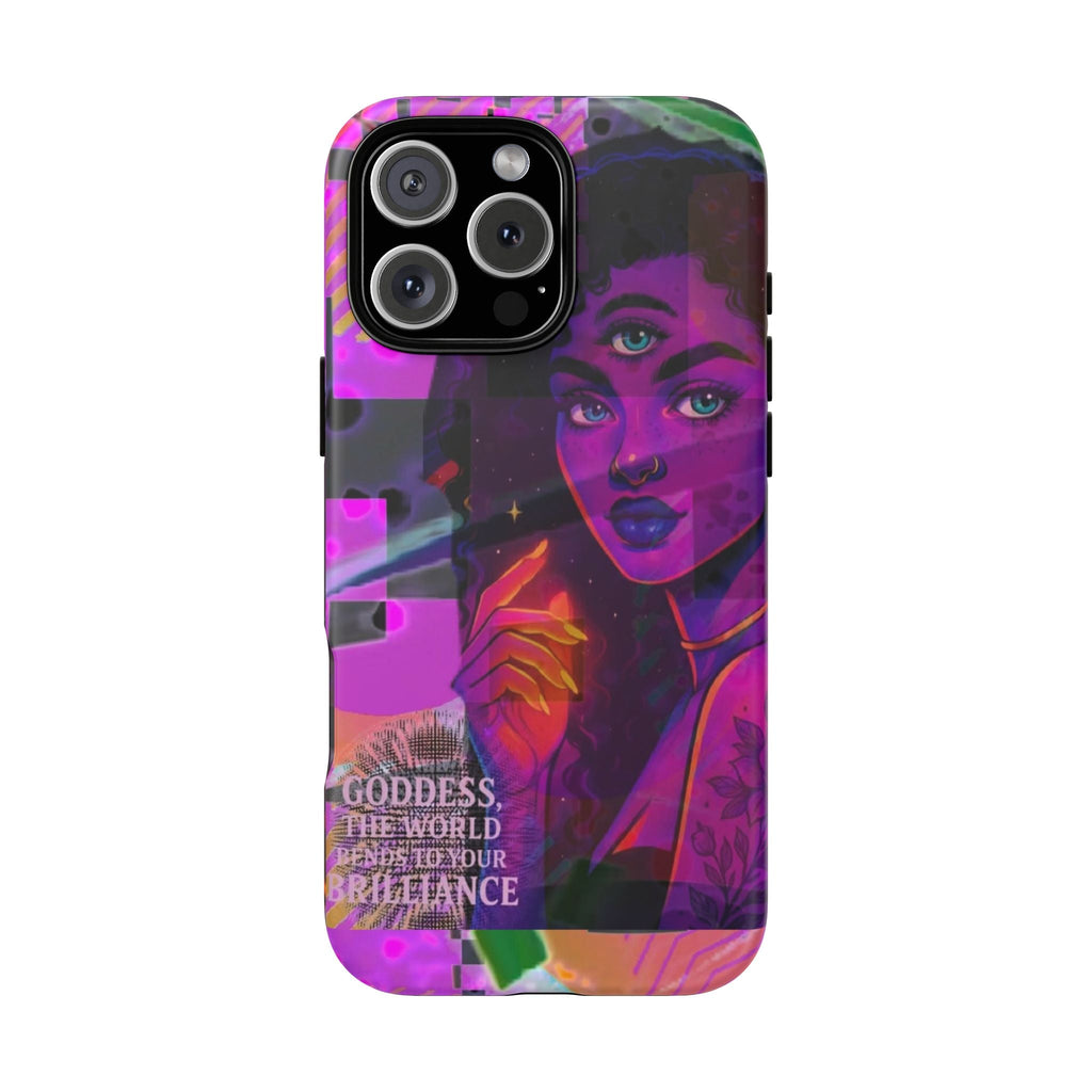 Third-Eye Goddess Phone Case — Neon Psychic Art iPhone Cover