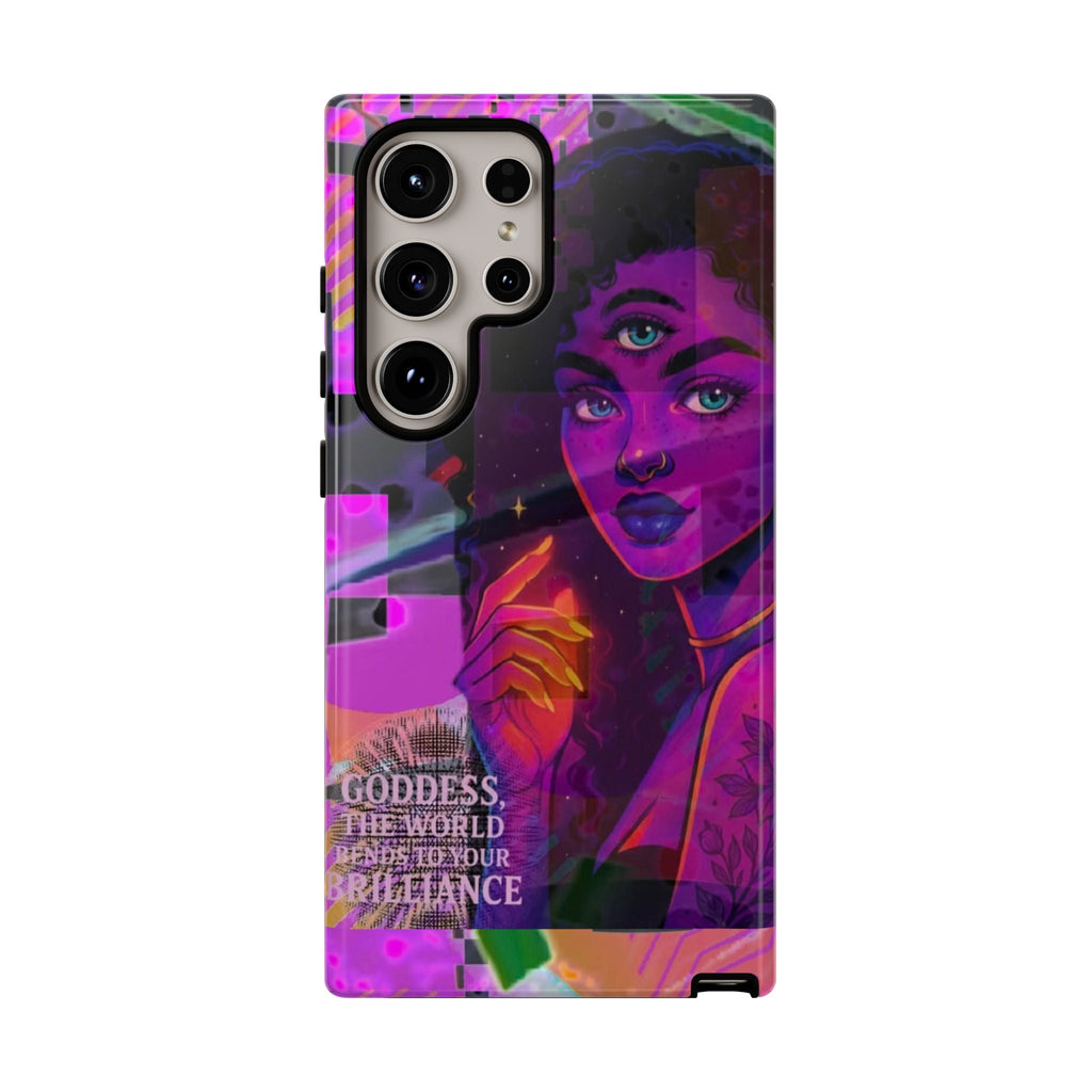 Third-Eye Goddess Phone Case — Neon Psychic Art iPhone Cover