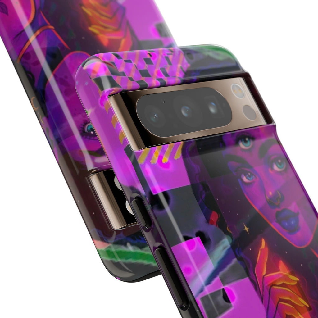 Third-Eye Goddess Phone Case — Neon Psychic Art iPhone Cover