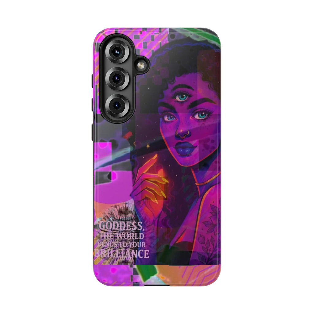 Third-Eye Goddess Phone Case — Neon Psychic Art iPhone Cover