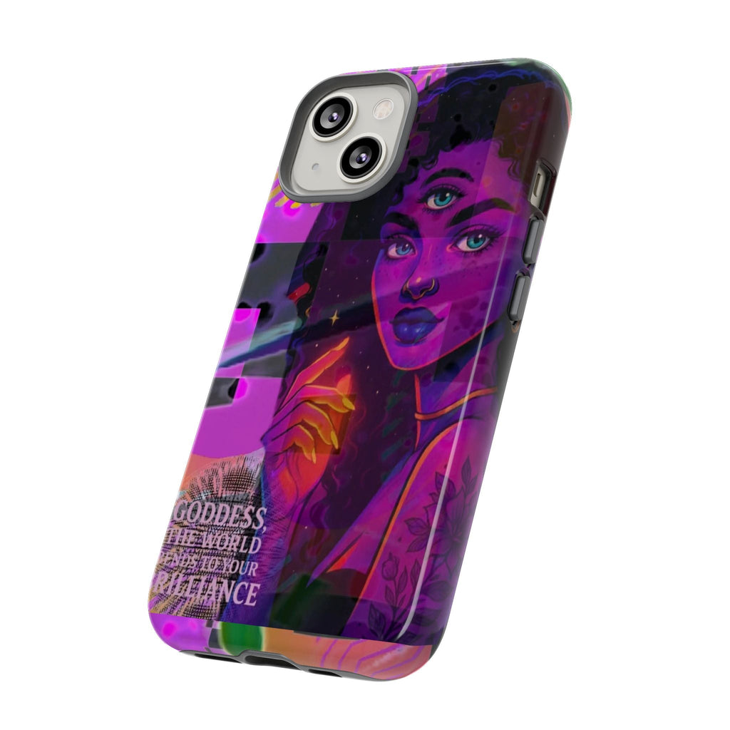 Third-Eye Goddess Phone Case — Neon Psychic Art iPhone Cover