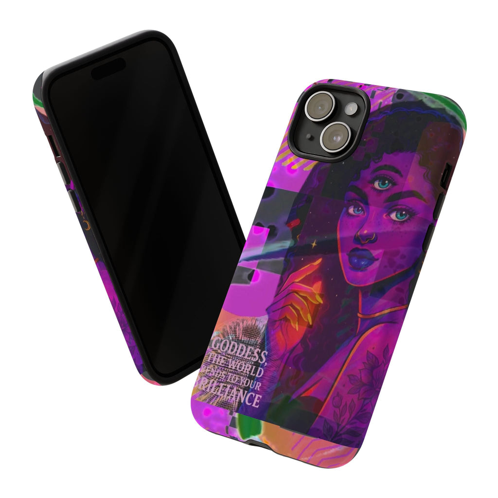 Third-Eye Goddess Phone Case — Neon Psychic Art iPhone Cover