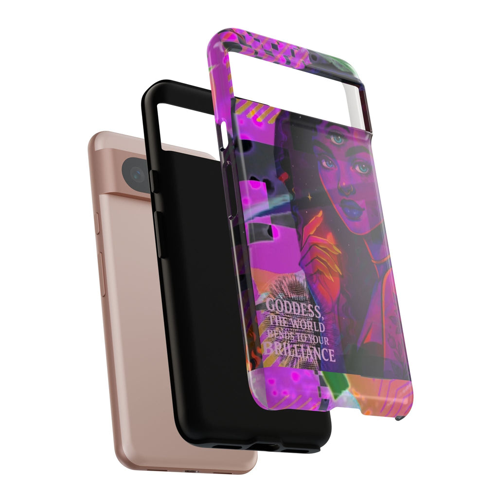 Third-Eye Goddess Phone Case — Neon Psychic Art iPhone Cover