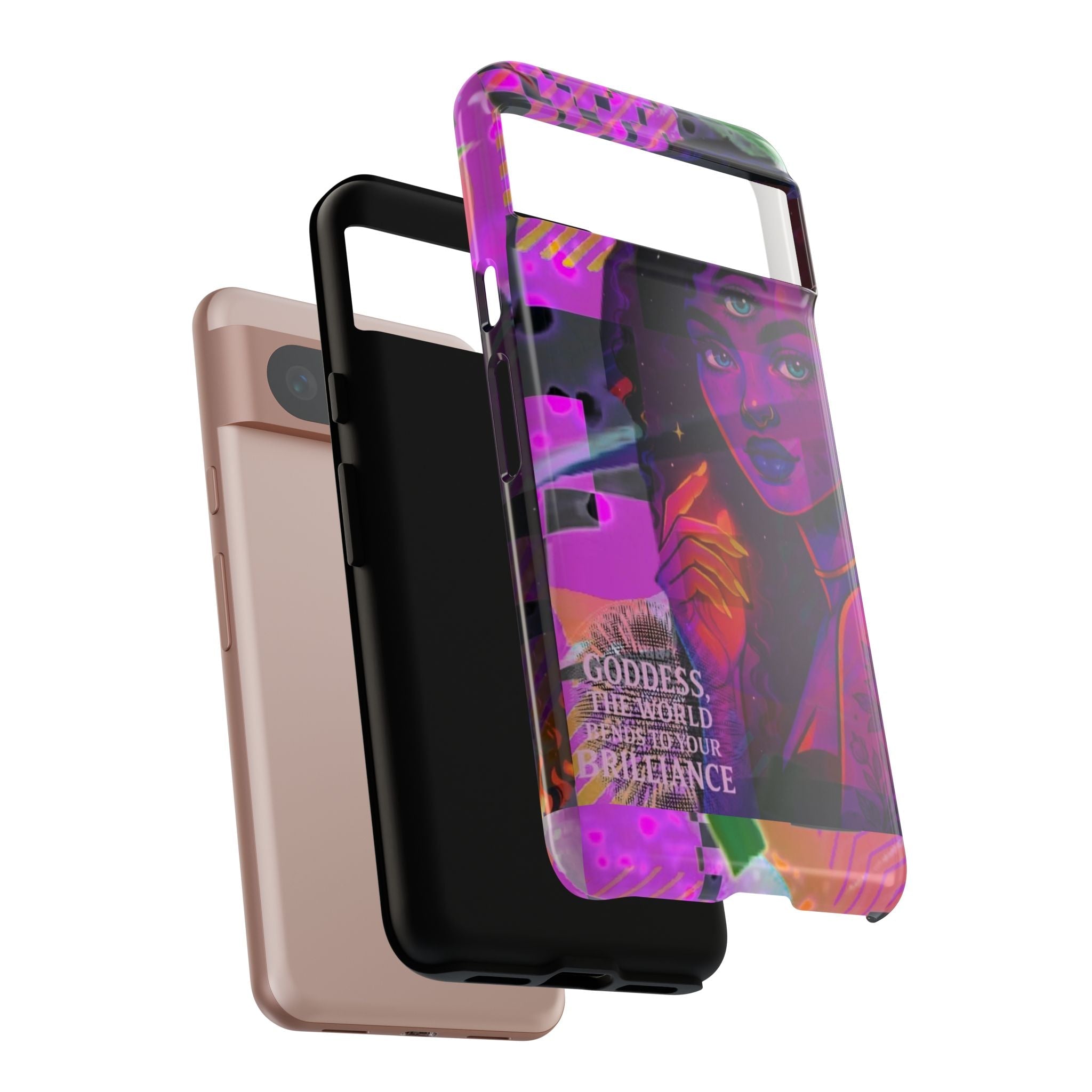 Third-Eye Goddess Phone Case — Neon Psychic Art iPhone Cover