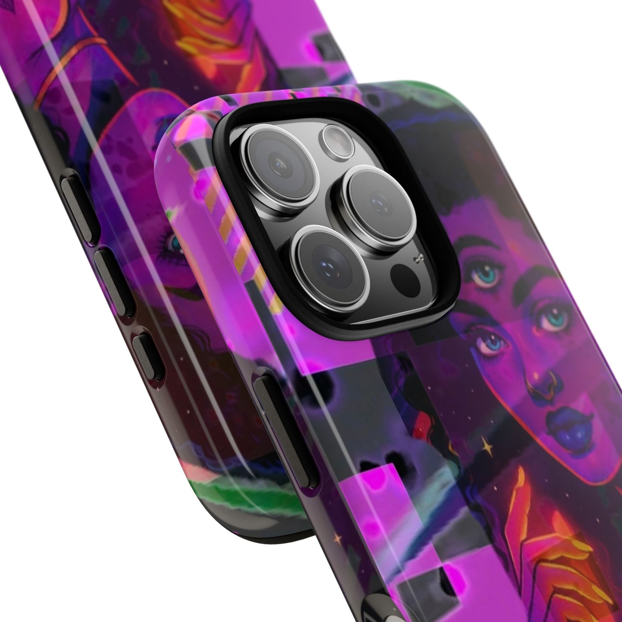 Third-Eye Goddess Phone Case — Neon Psychic Art iPhone Cover