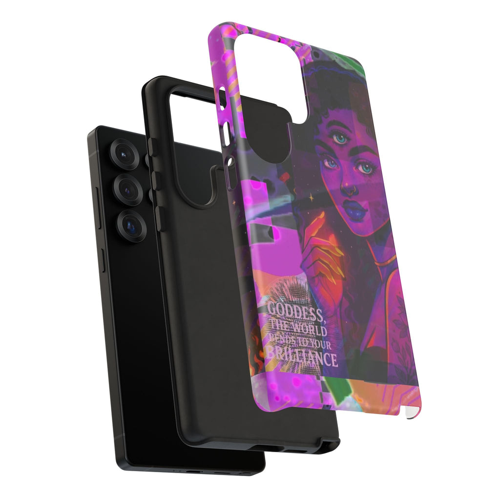 Third-Eye Goddess Phone Case — Neon Psychic Art iPhone Cover