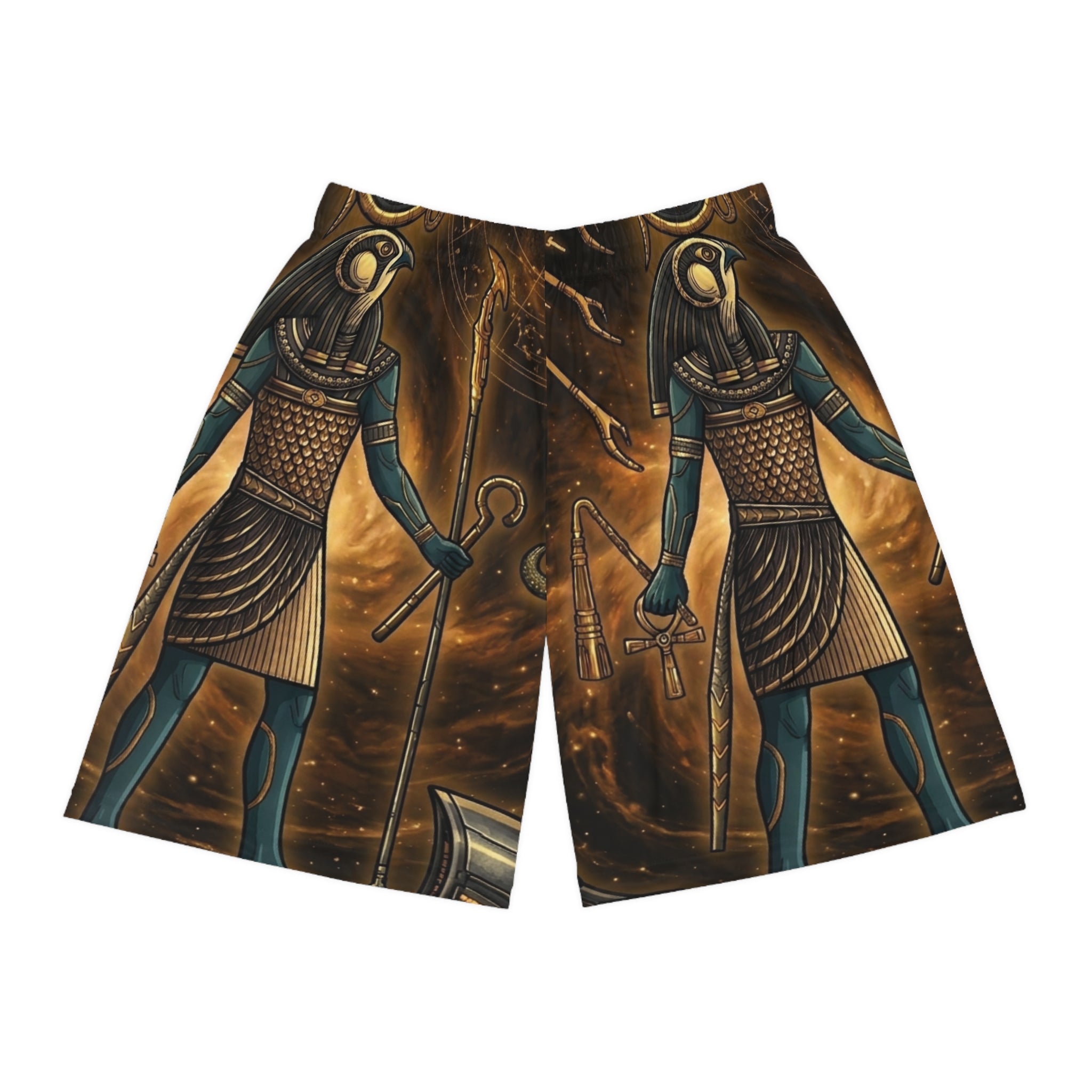 Thoth Frequency Basketball Shorts — AOP