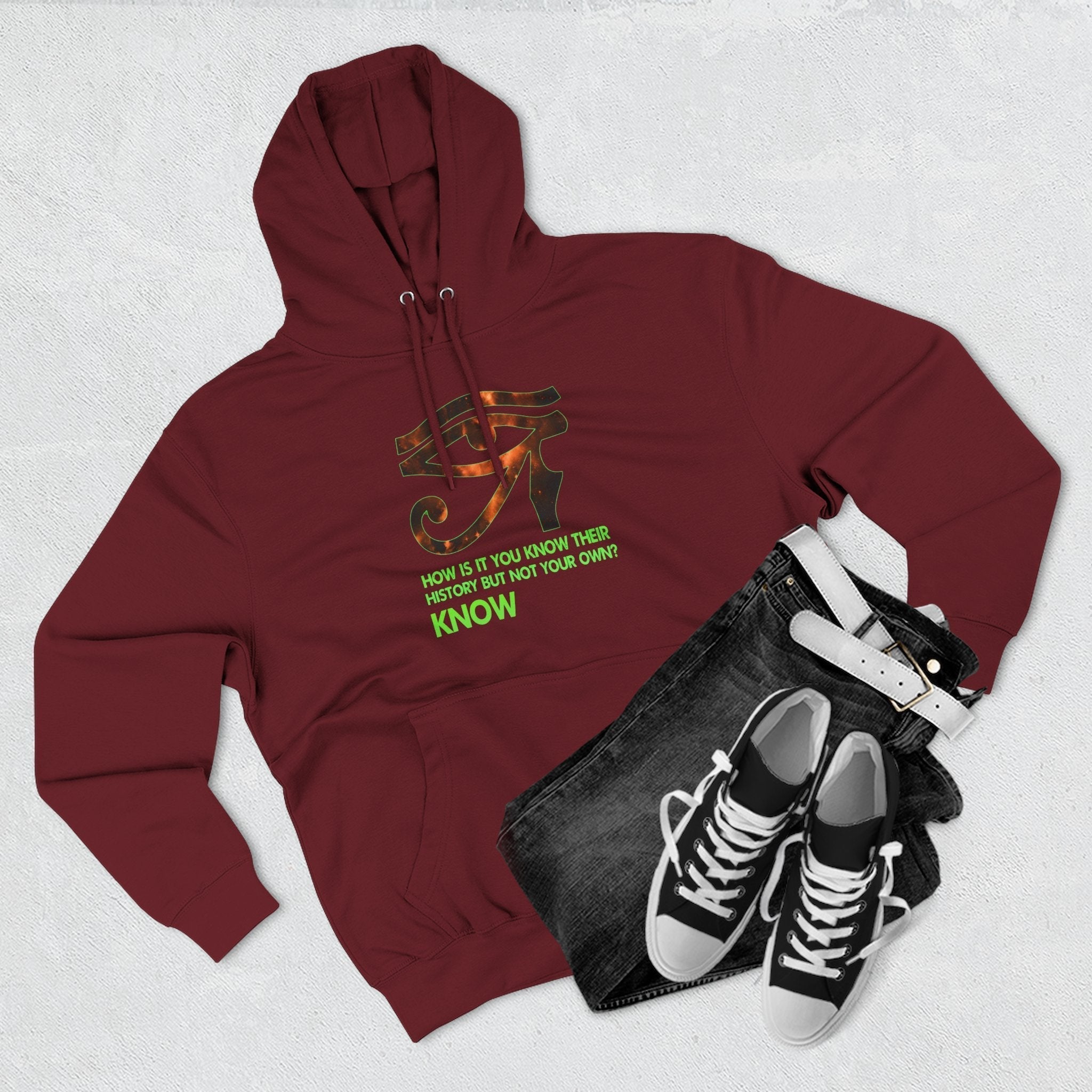 Three-Panel Fleece Hoodie Printify