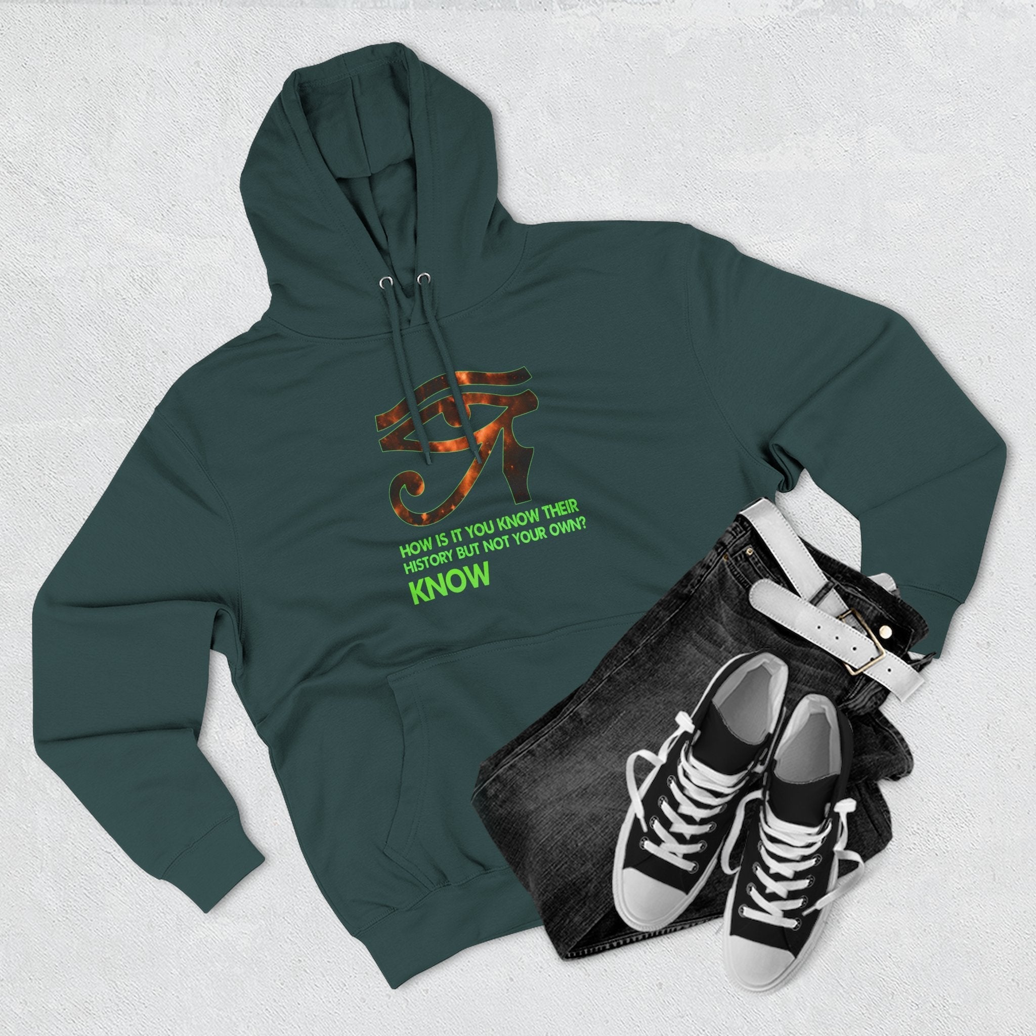 Three-Panel Fleece Hoodie Printify