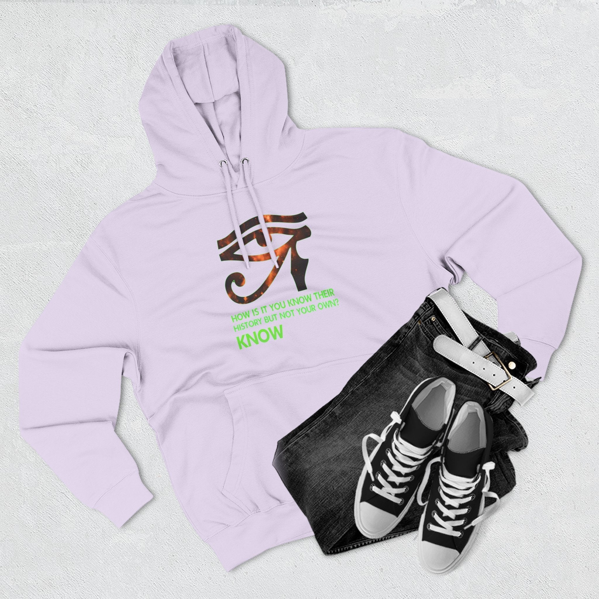 Three-Panel Fleece Hoodie Printify