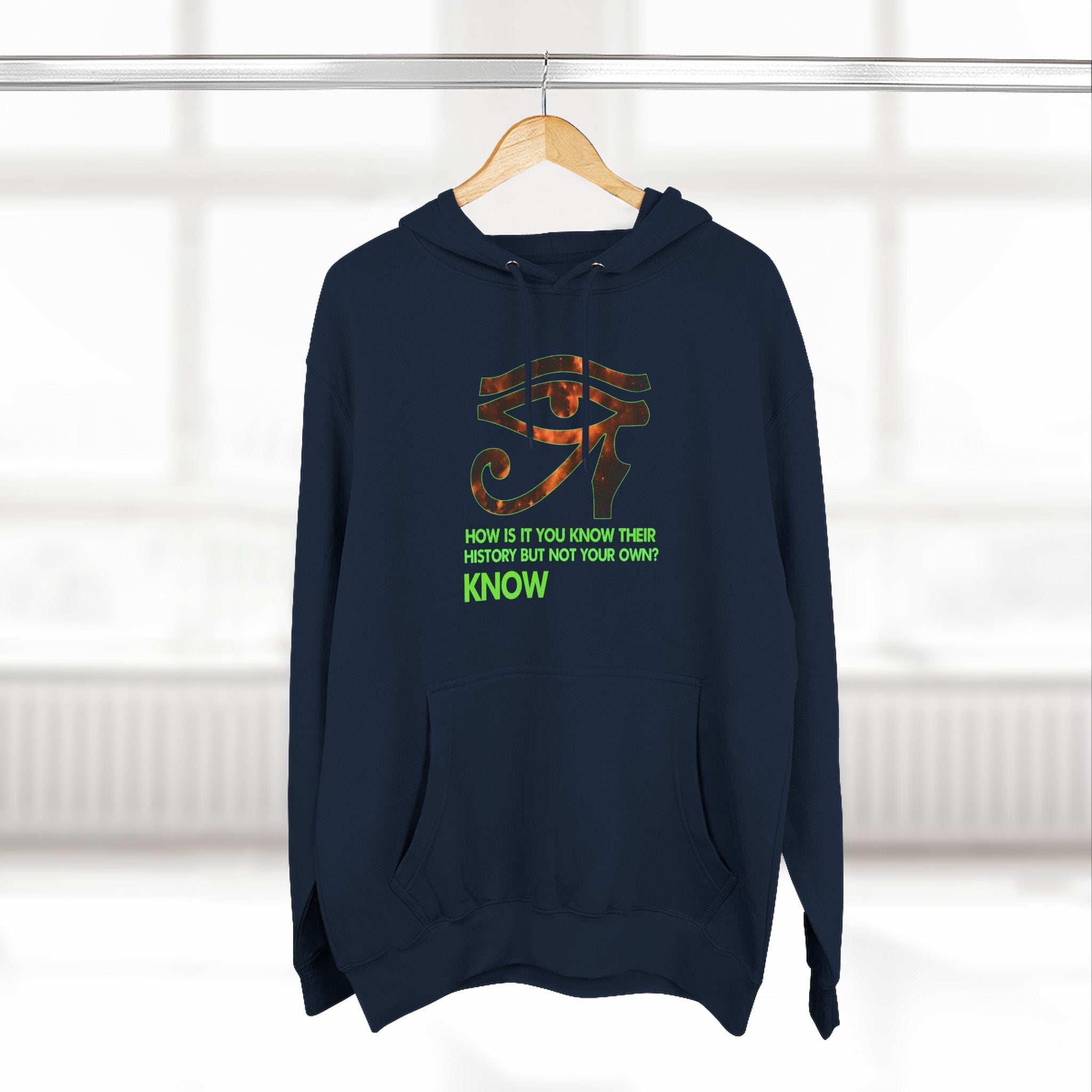 Three-Panel Fleece Hoodie Printify