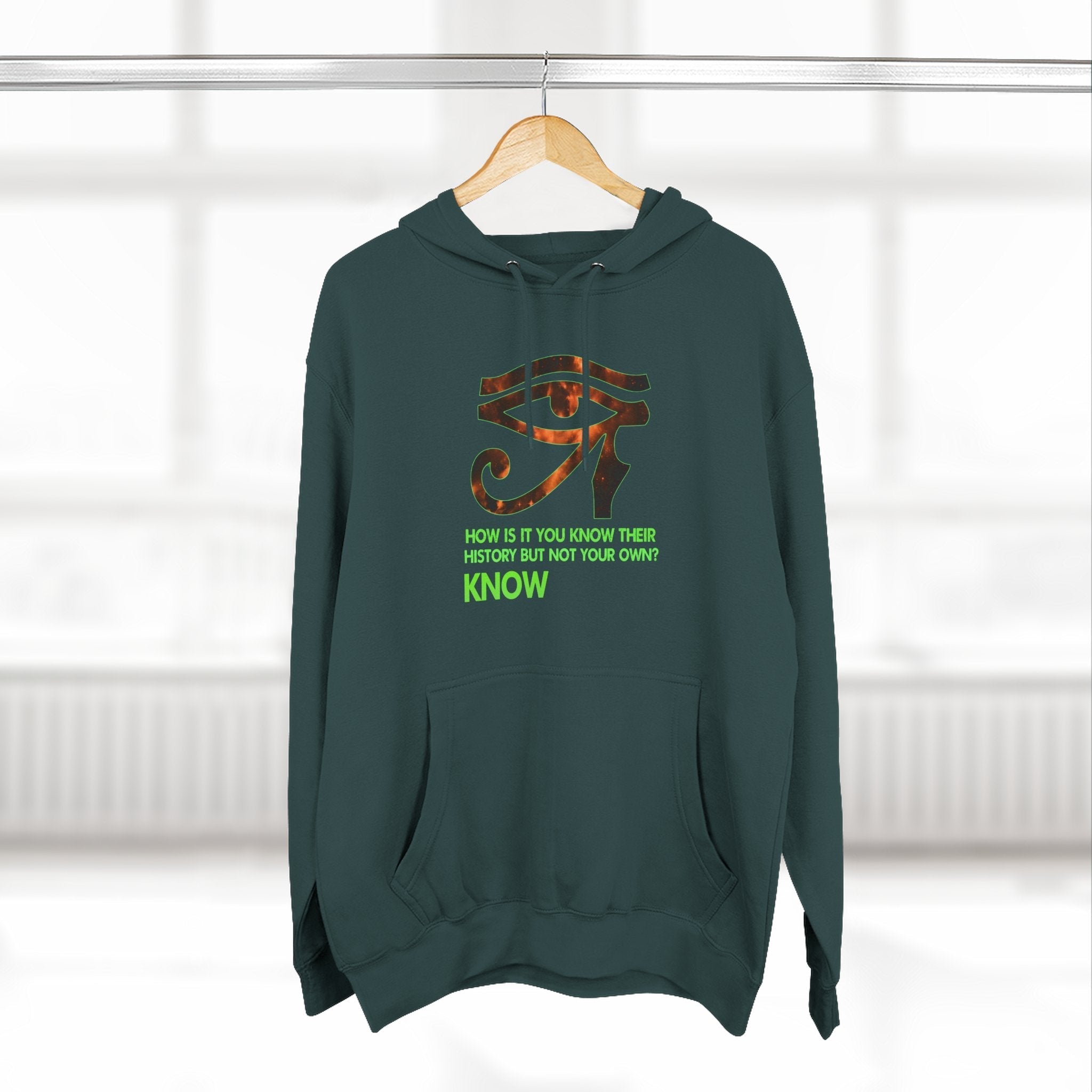 Three-Panel Fleece Hoodie Printify