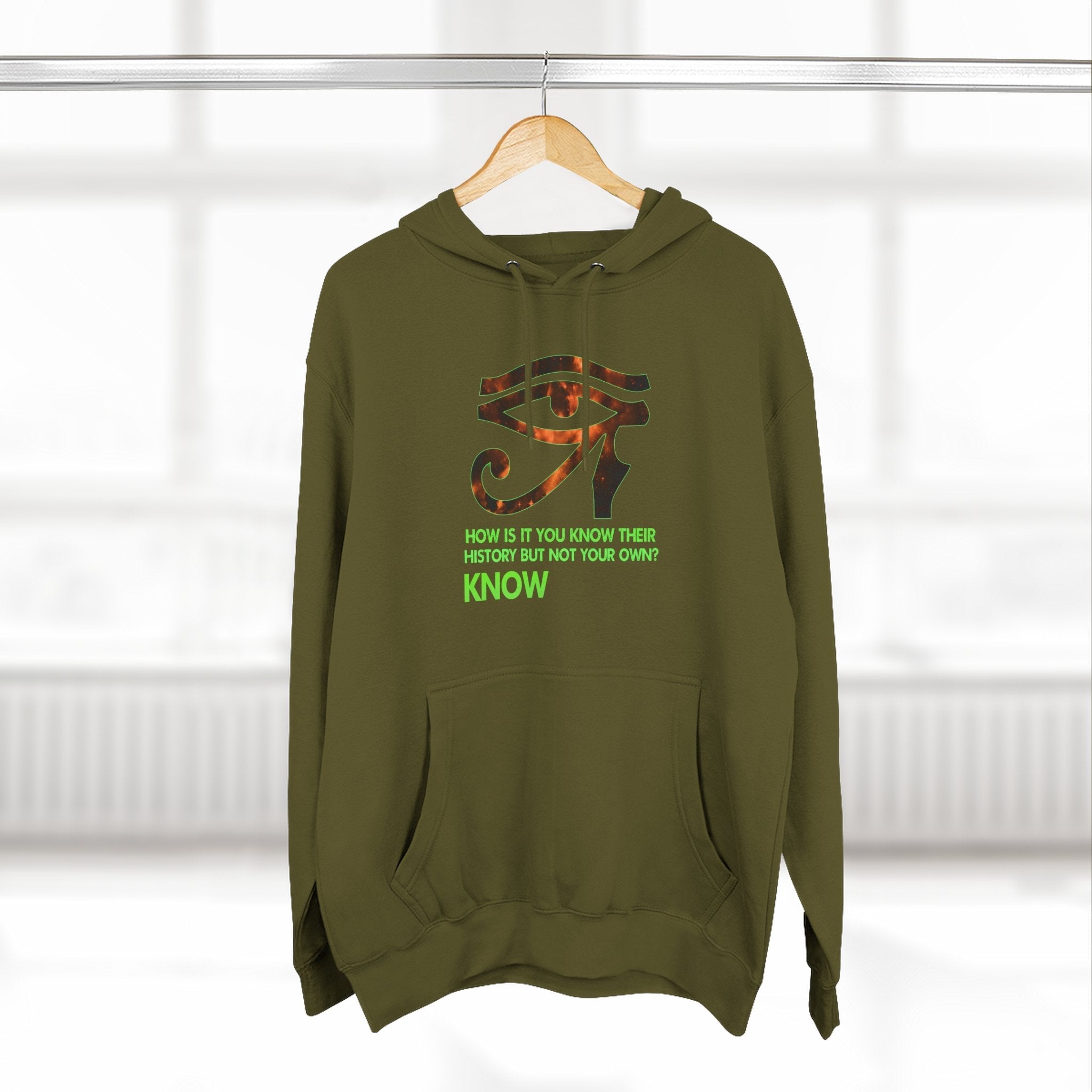 Three-Panel Fleece Hoodie Printify