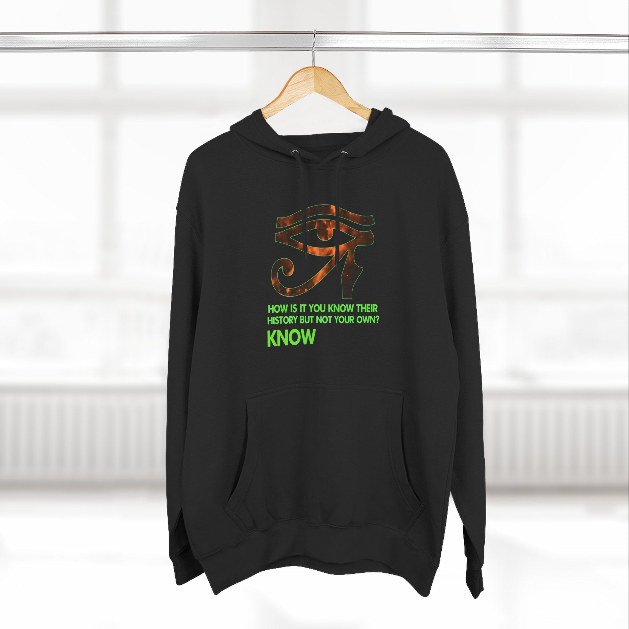 Three-Panel Fleece Hoodie Printify