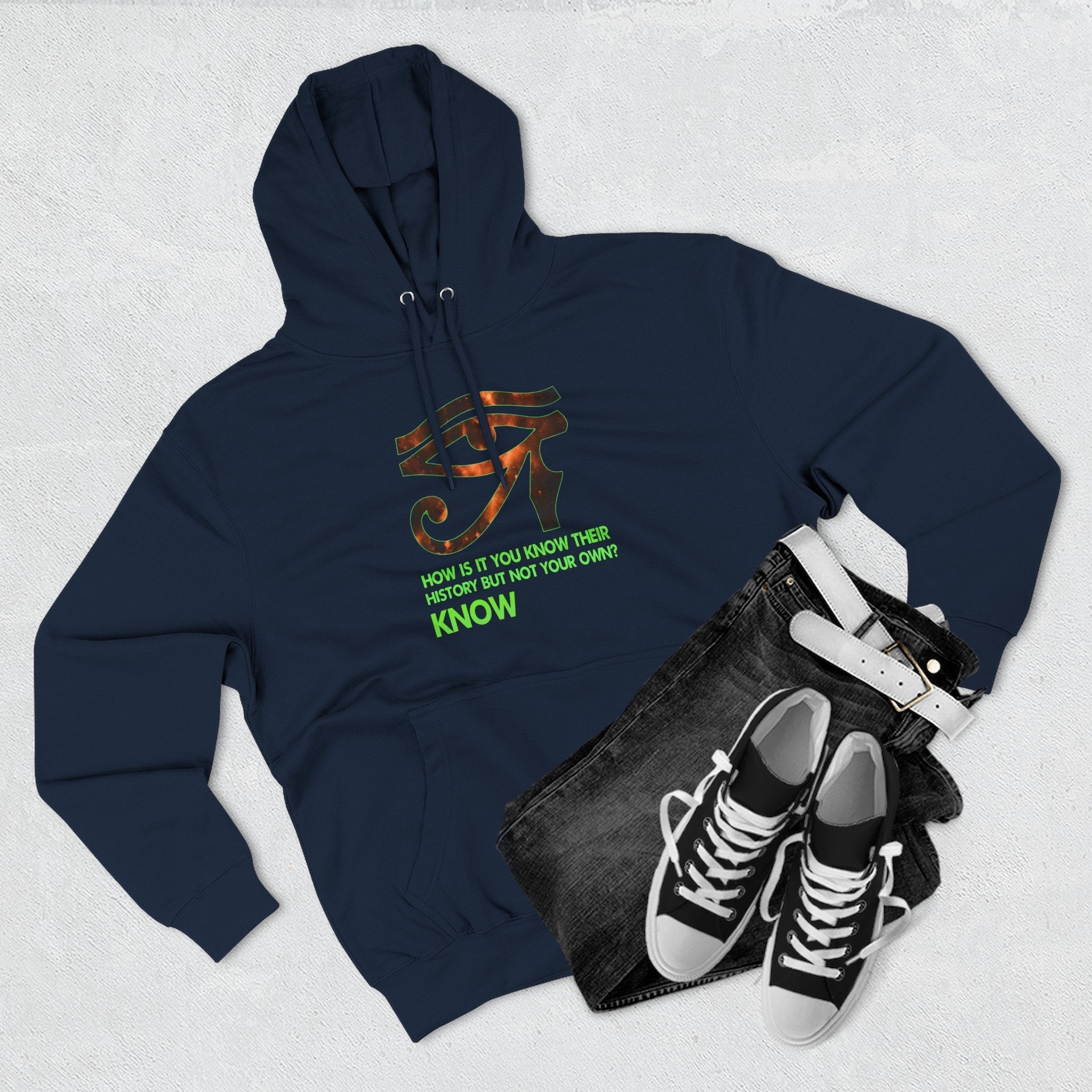 Three-Panel Fleece Hoodie Printify