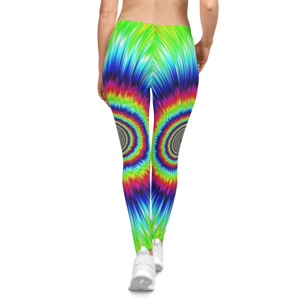 Tie-Dye Mandala Leggings – Psychedelic Rainbow AOP Activewear