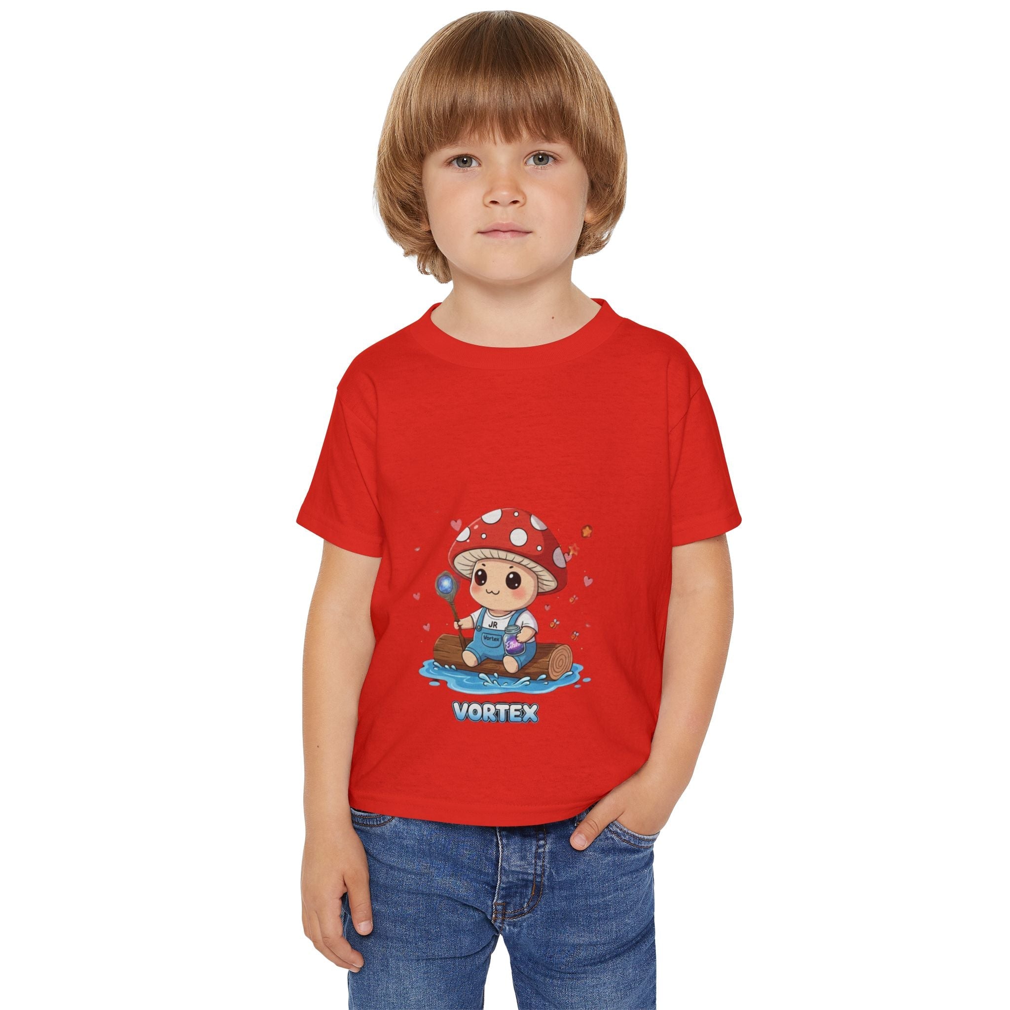 Toddler T-Shirt — Cute Mushroom Pilot 'Vortex' Graphic Printify