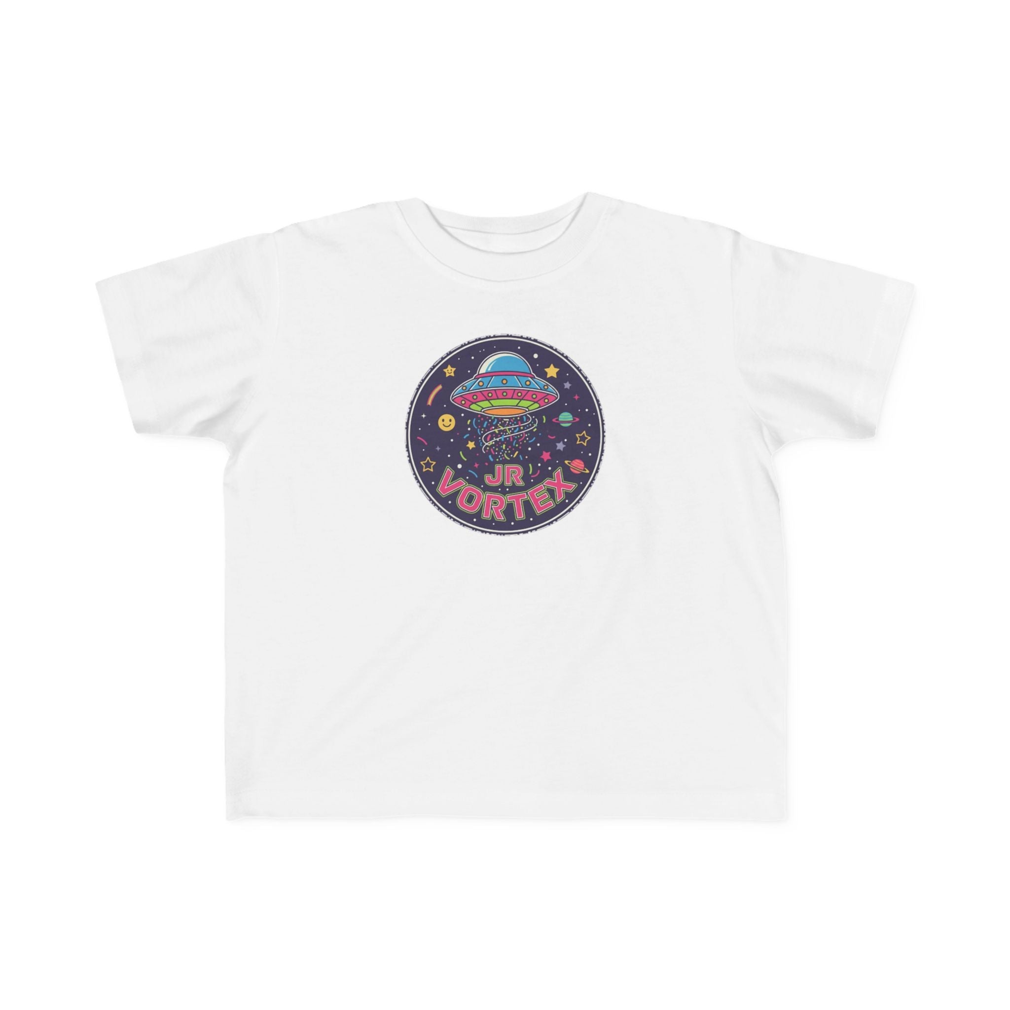Toddler Tee — Colorful UFO "Out of This World" Space Graphic Printify