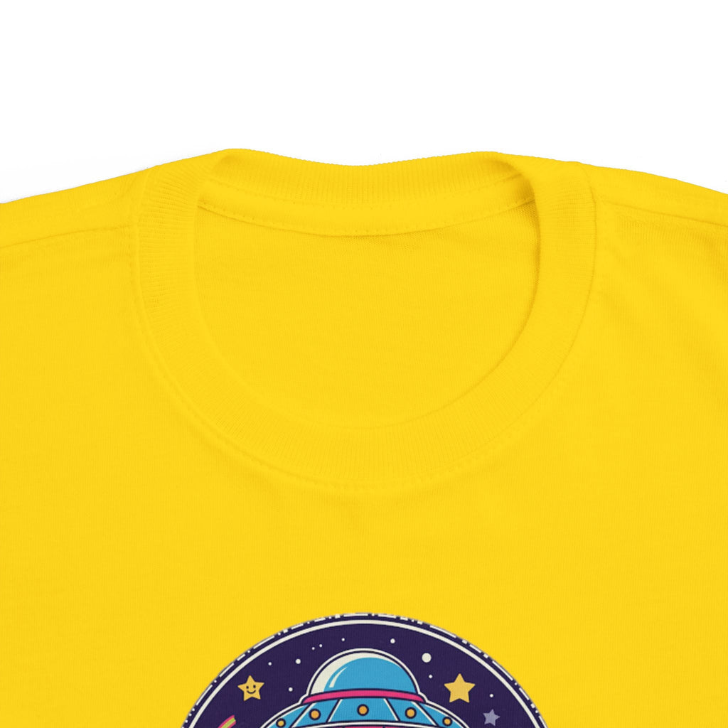 Toddler Tee — Colorful UFO "Out of This World" Space Graphic Printify