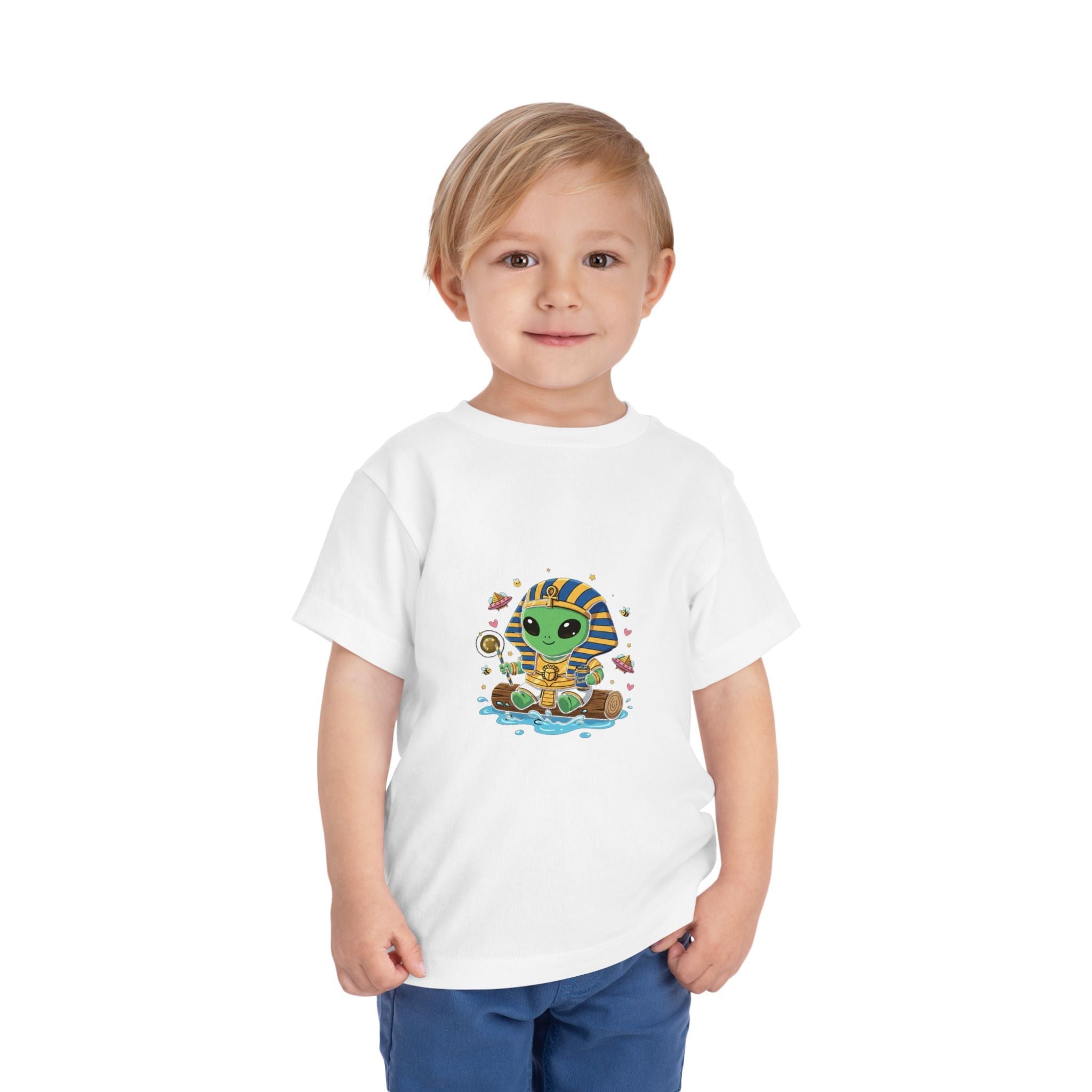 Toddler Tee — Cute Alien Pharaoh Graphic Shirt for Kids Printify