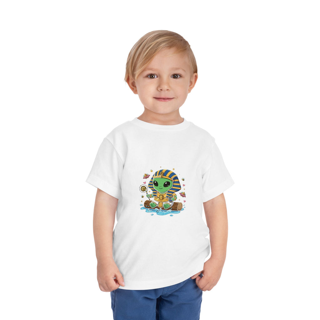 Toddler Tee — Cute Alien Pharaoh Graphic Shirt for Kids Printify