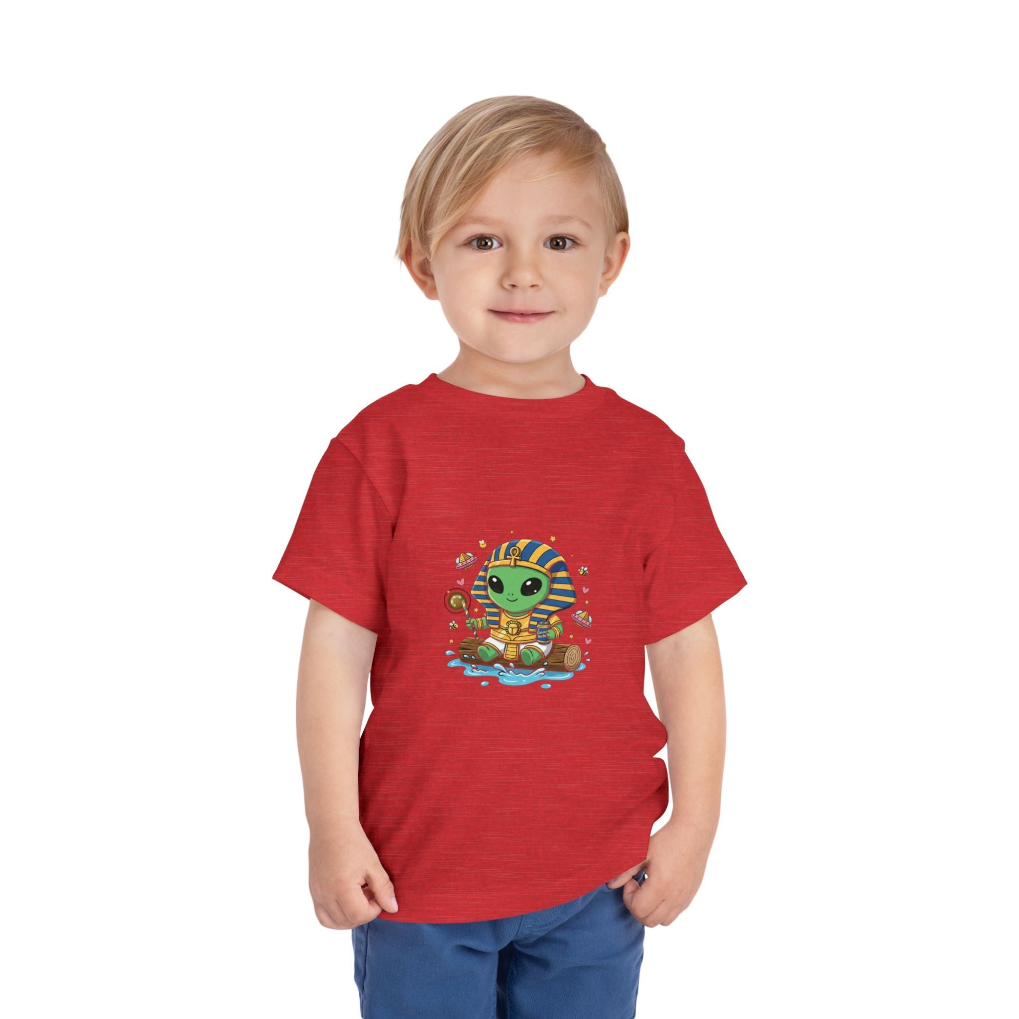 Toddler Tee — Cute Alien Pharaoh Graphic Shirt for Kids Printify