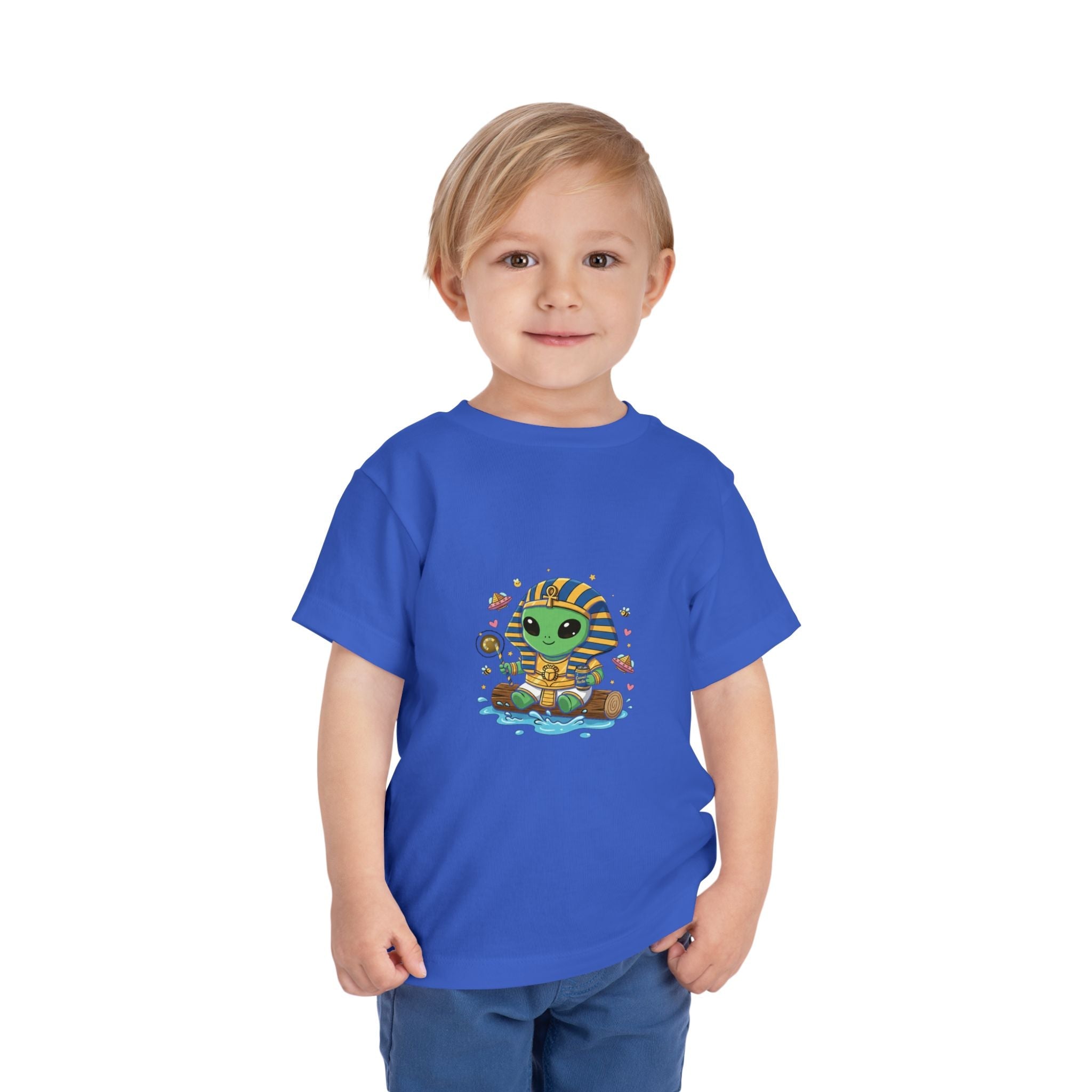 Toddler Tee — Cute Alien Pharaoh Graphic Shirt for Kids Printify