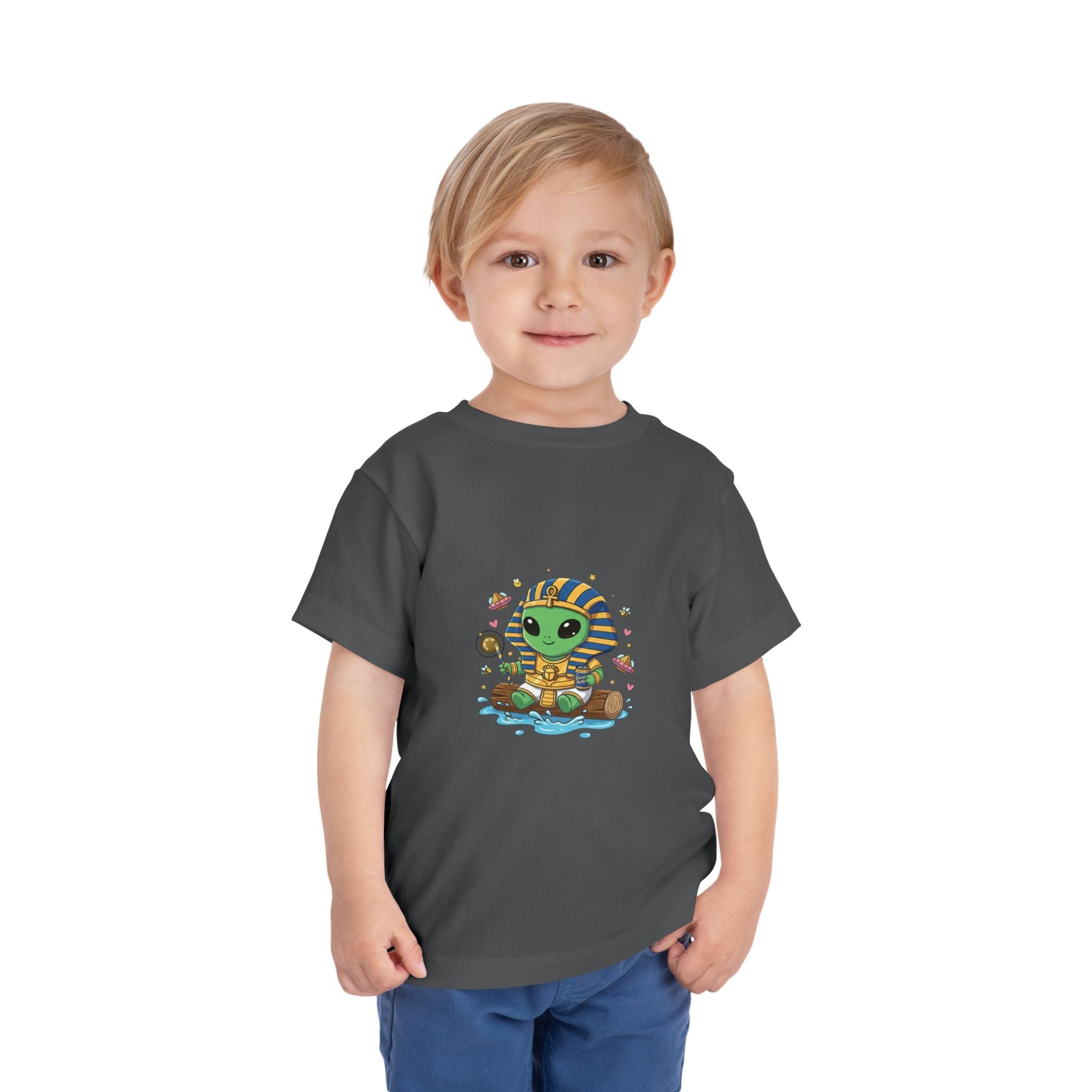 Toddler Tee — Cute Alien Pharaoh Graphic Shirt for Kids Printify