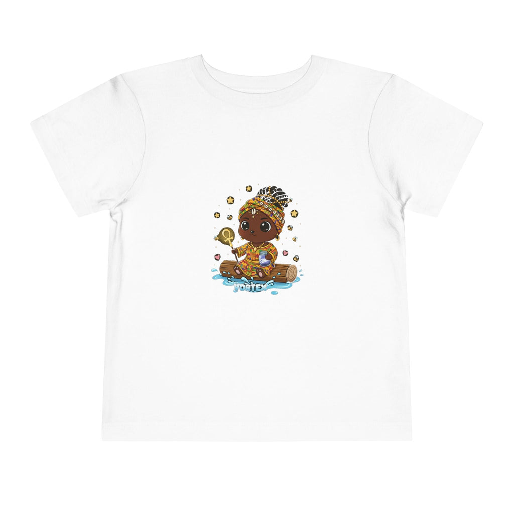 Toddler Tee – Cute Baby Pirate with Treasure Chest Graphic Printify
