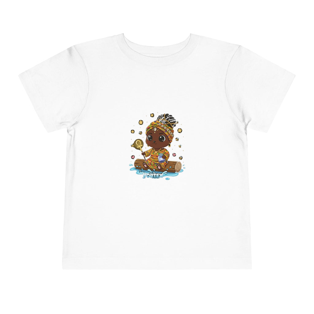 Toddler Tee – Cute Baby Pirate with Treasure Chest Graphic Printify