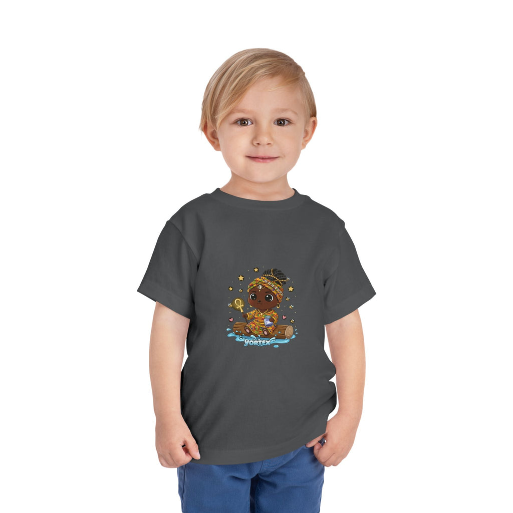 Toddler Tee – Cute Baby Pirate with Treasure Chest Graphic Printify