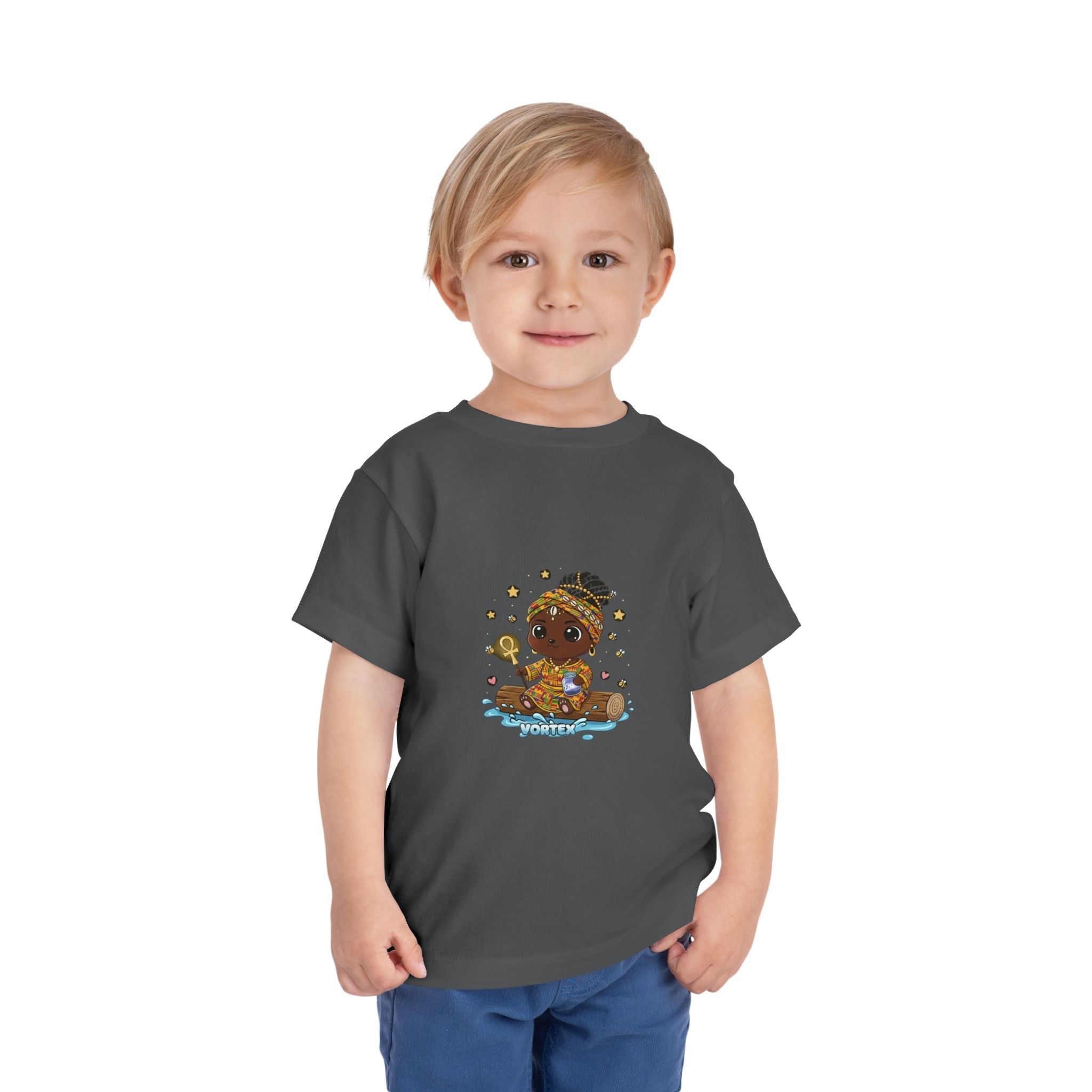 Toddler Tee – Cute Baby Pirate with Treasure Chest Graphic Printify