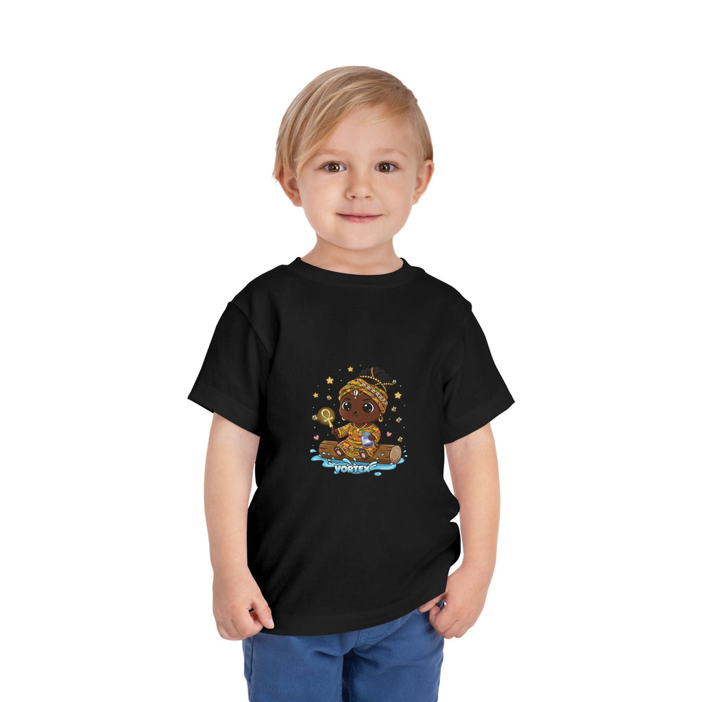 Toddler Tee – Cute Baby Pirate with Treasure Chest Graphic Printify