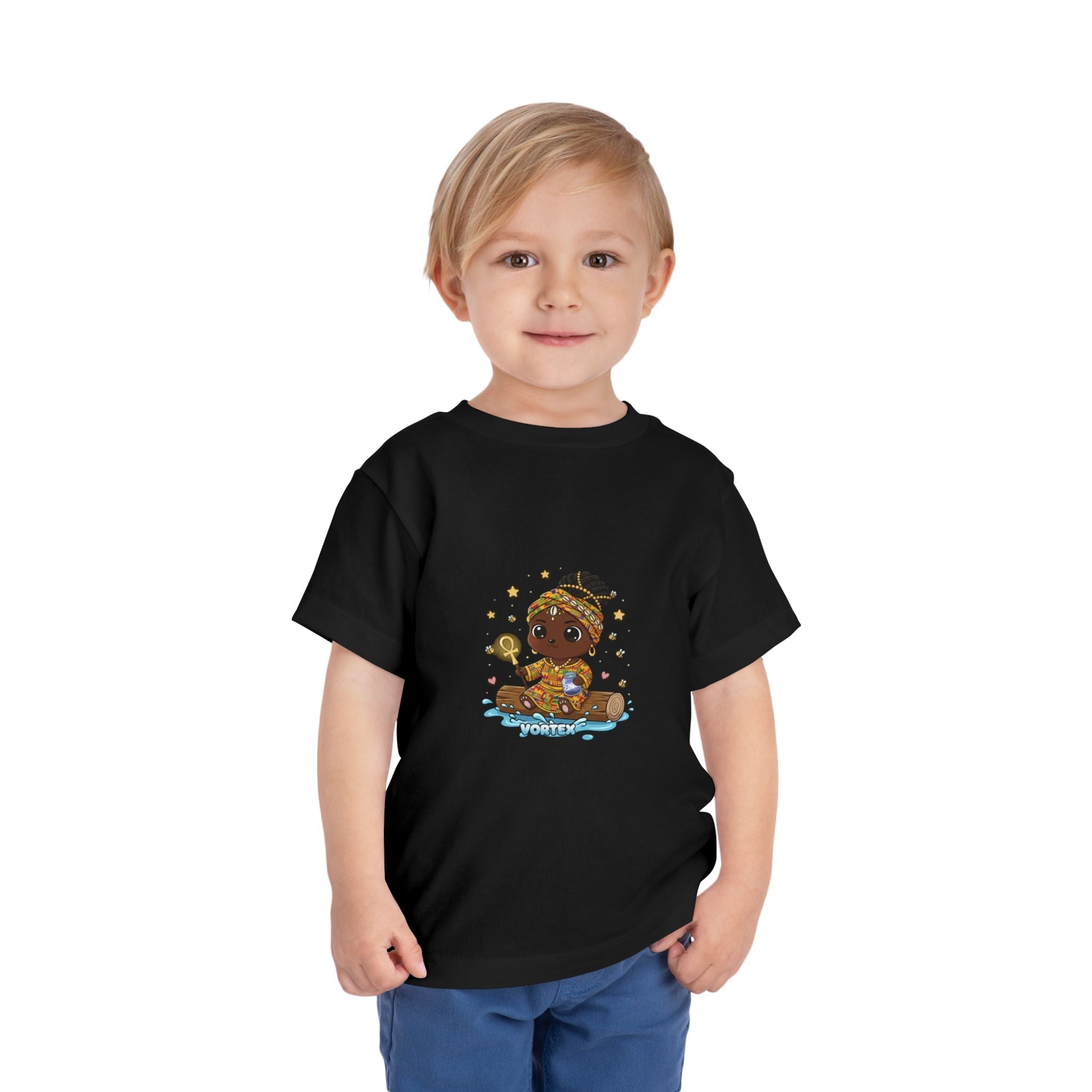 Toddler Tee – Cute Baby Pirate with Treasure Chest Graphic Printify