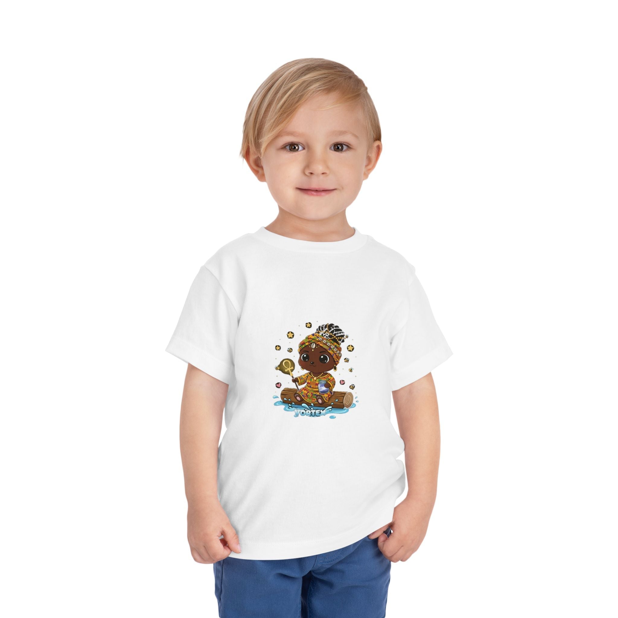 Toddler Tee – Cute Baby Pirate with Treasure Chest Graphic Printify