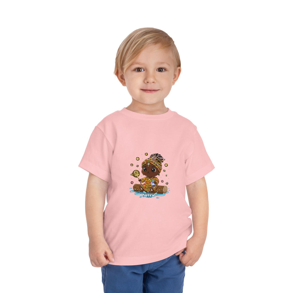 Toddler Tee – Cute Baby Pirate with Treasure Chest Graphic Printify