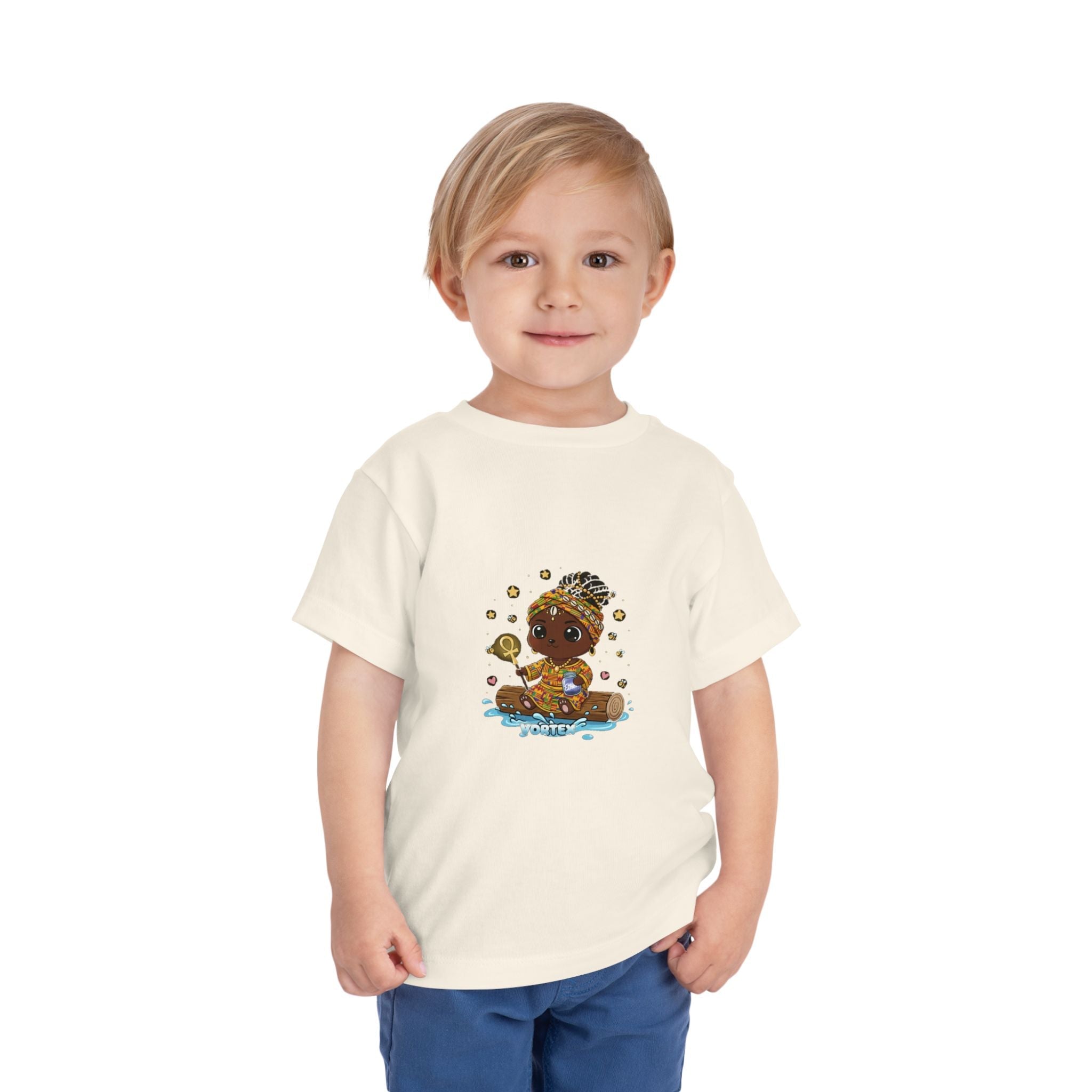 Toddler Tee – Cute Baby Pirate with Treasure Chest Graphic Printify
