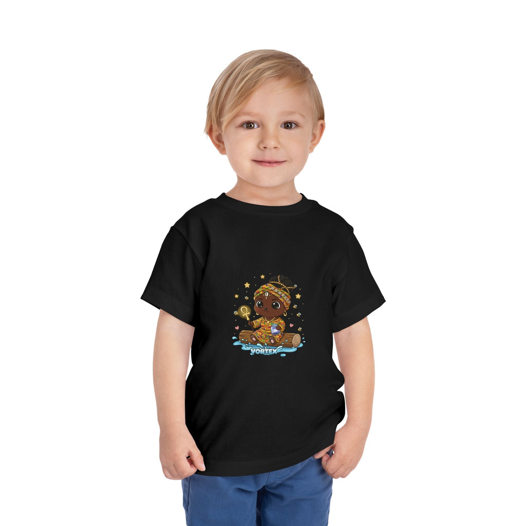 Toddler Tee – Cute Baby Pirate with Treasure Chest Graphic Printify