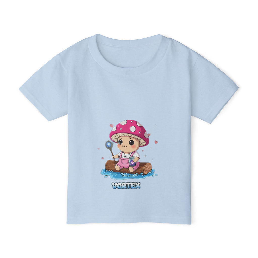 Toddler T‑Shirt — Cute Pink Mushroom Character "Vortex" Kids Tee Printify