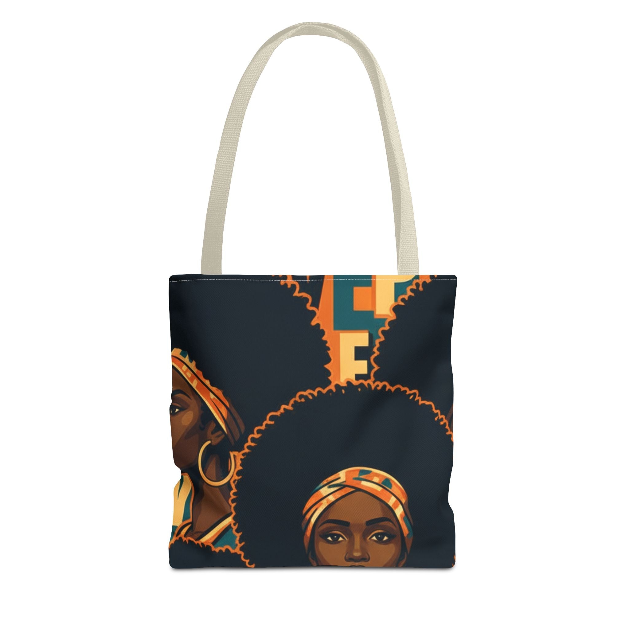 Tote Bag — Afrocentric Art Tote with 'We Are Home' Headwrap Design