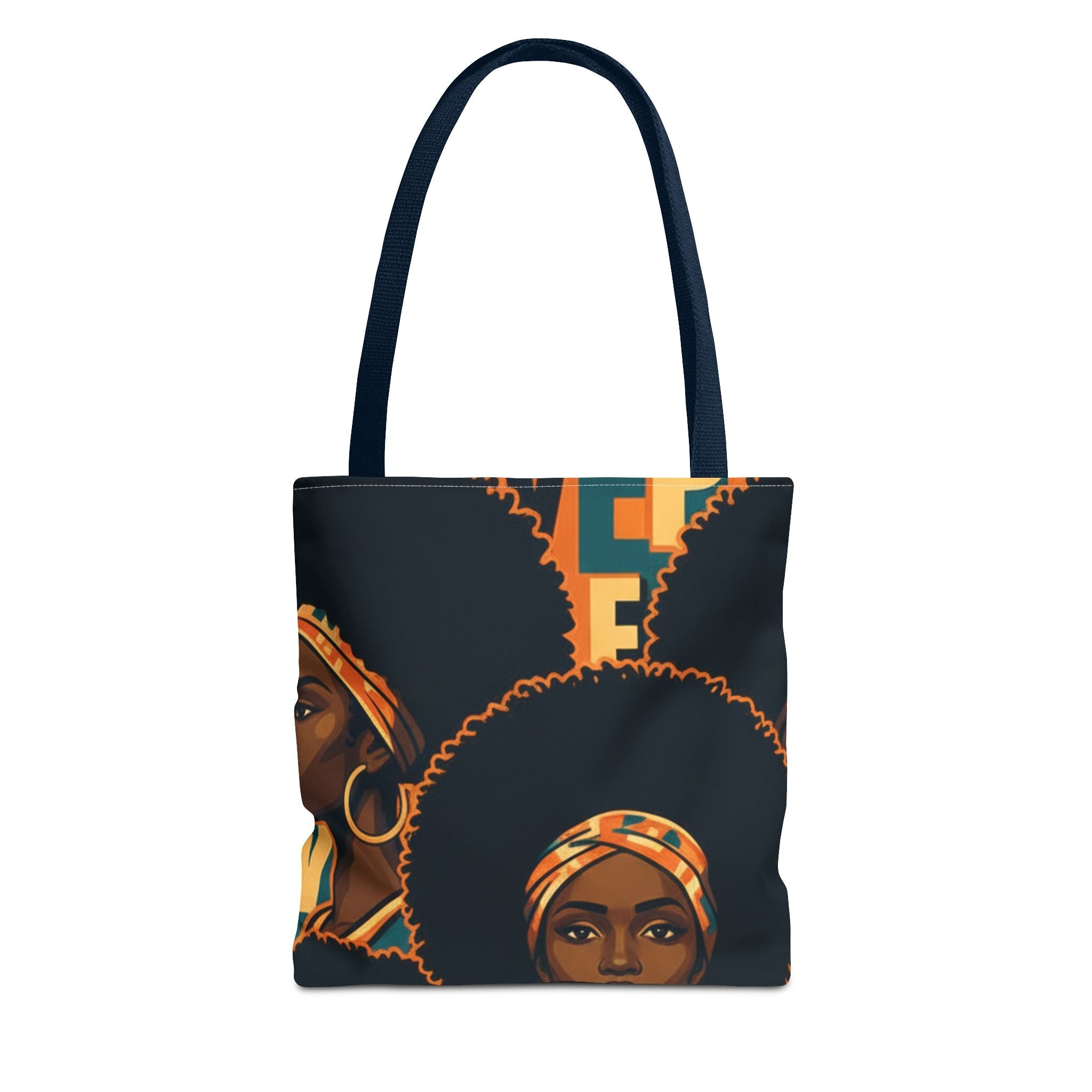 Tote Bag — Afrocentric Art Tote with 'We Are Home' Headwrap Design