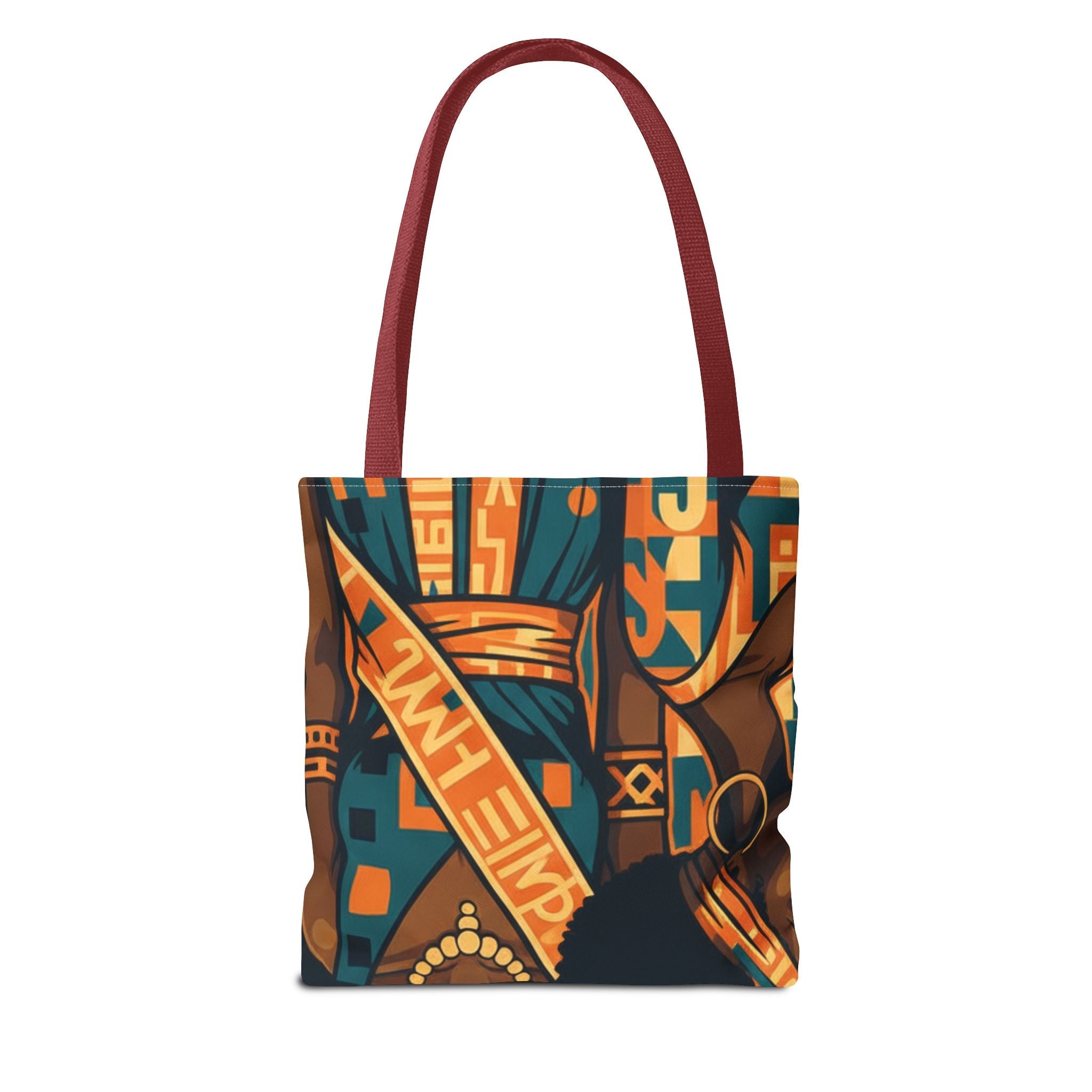 Tote Bag — Afrocentric Art Tote with 'We Are Home' Headwrap Design