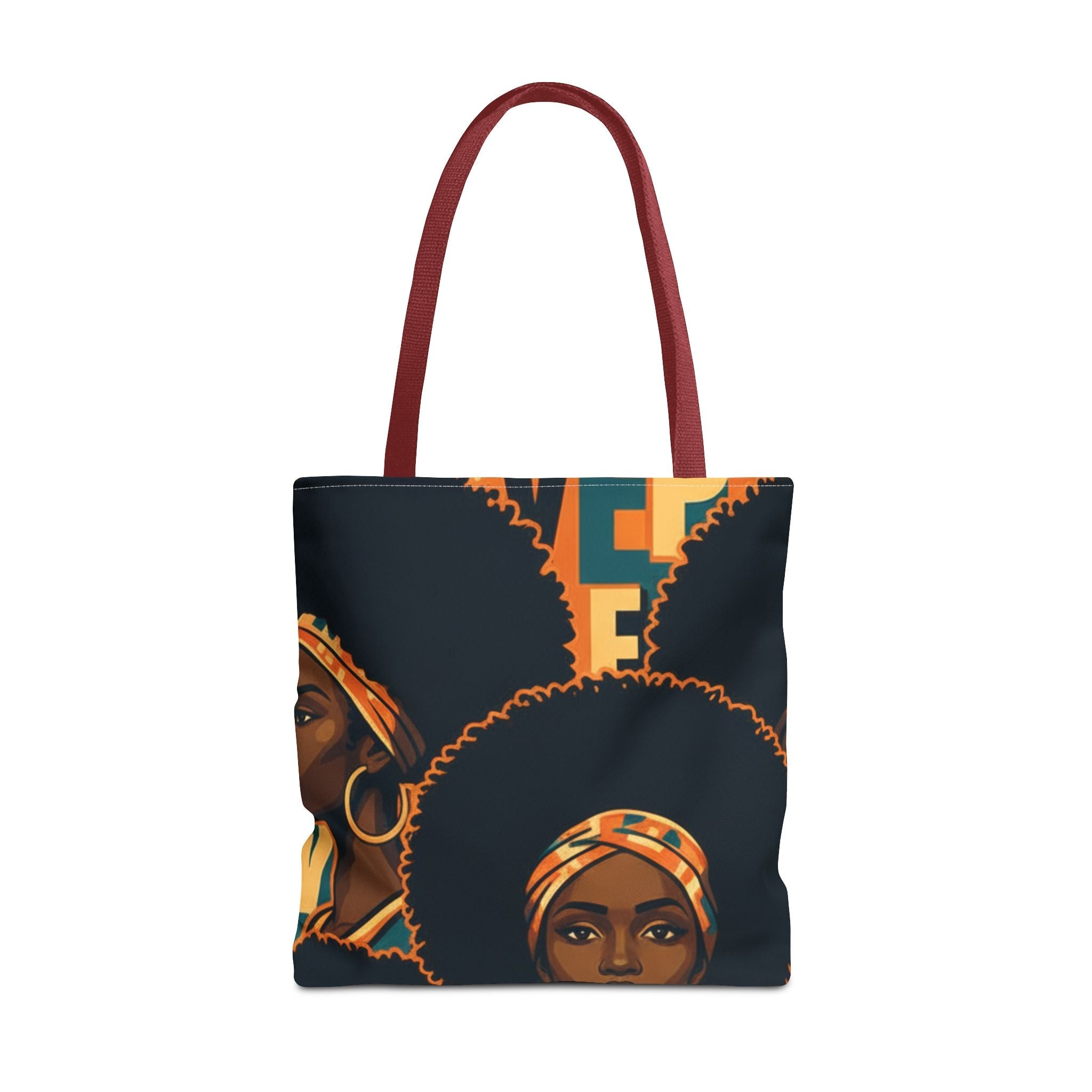 Tote Bag — Afrocentric Art Tote with 'We Are Home' Headwrap Design