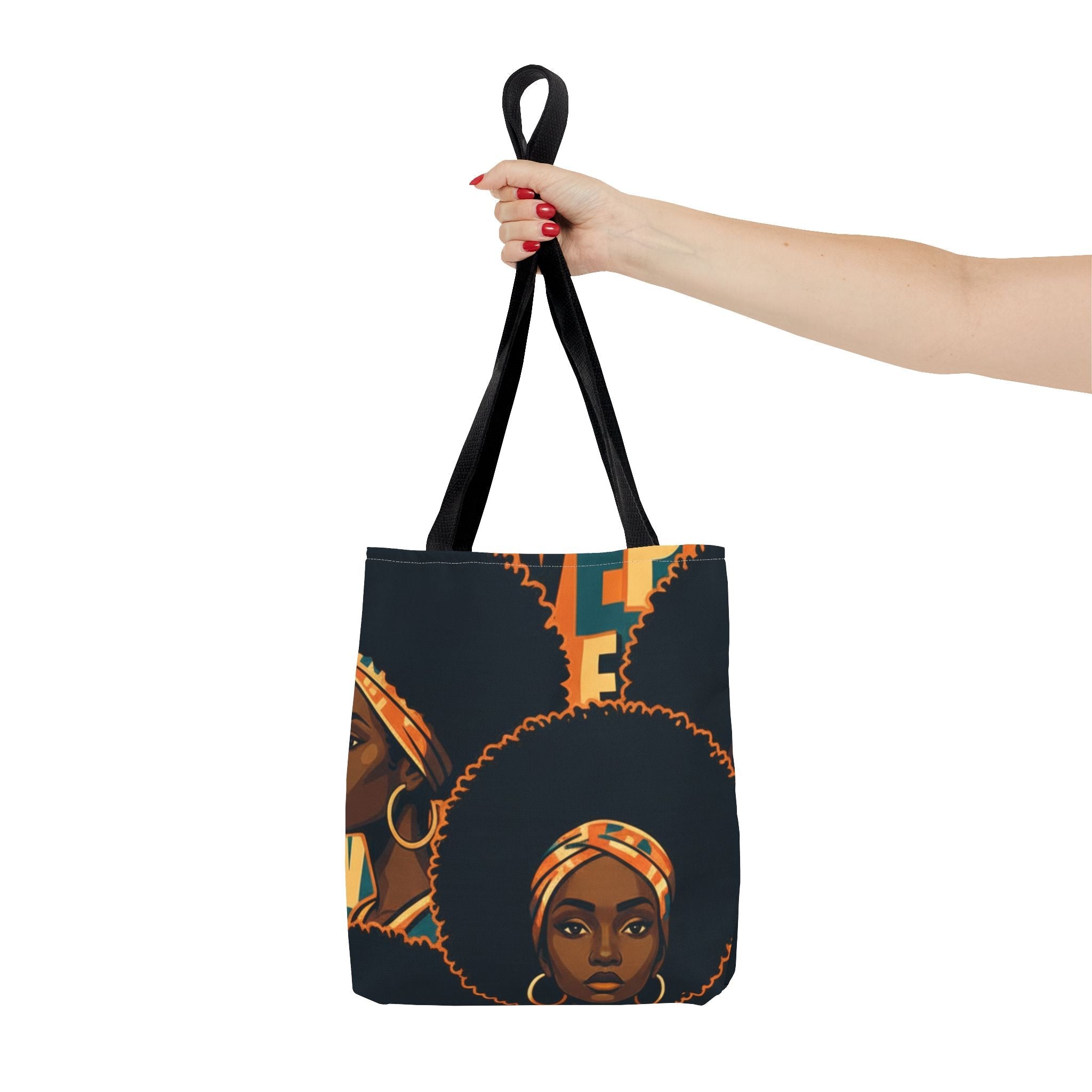 Tote Bag — Afrocentric Art Tote with 'We Are Home' Headwrap Design